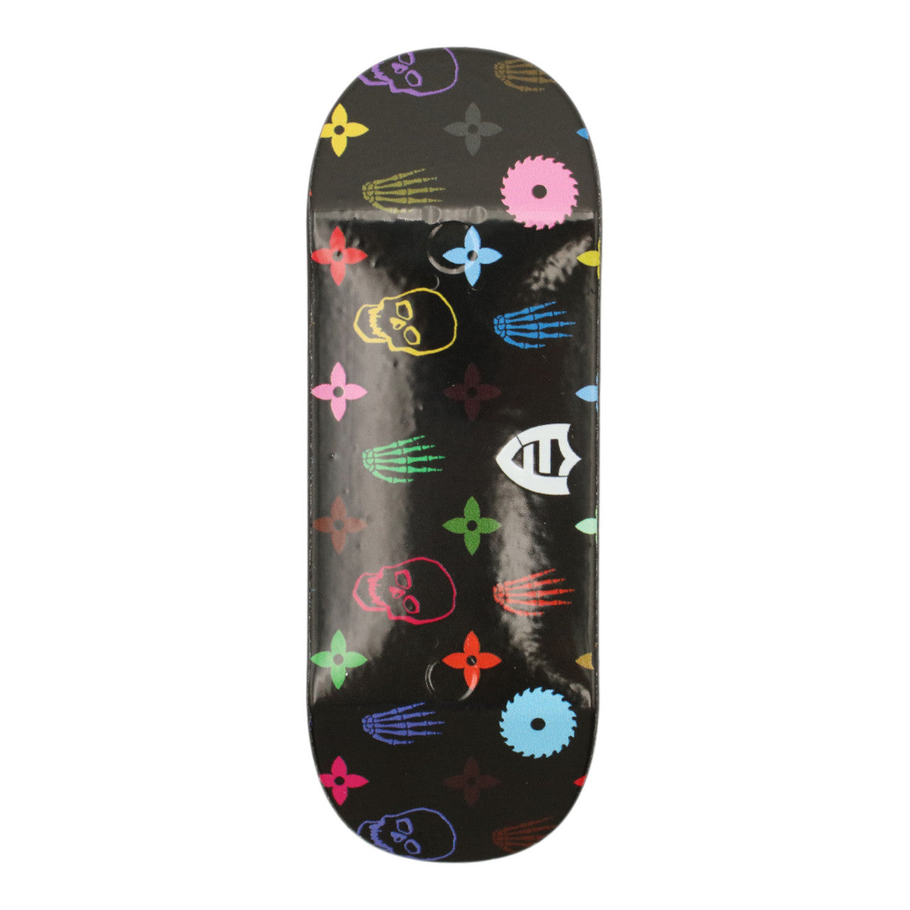 Ducky Deck Black Polycarbonate - 34mm Real Wear - Bones Black
