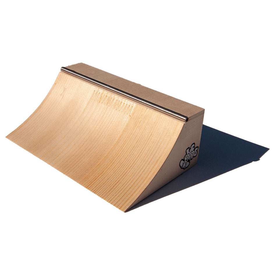 Fingerboard Quarter Pipe V2 Wood Ramp by LC Boards