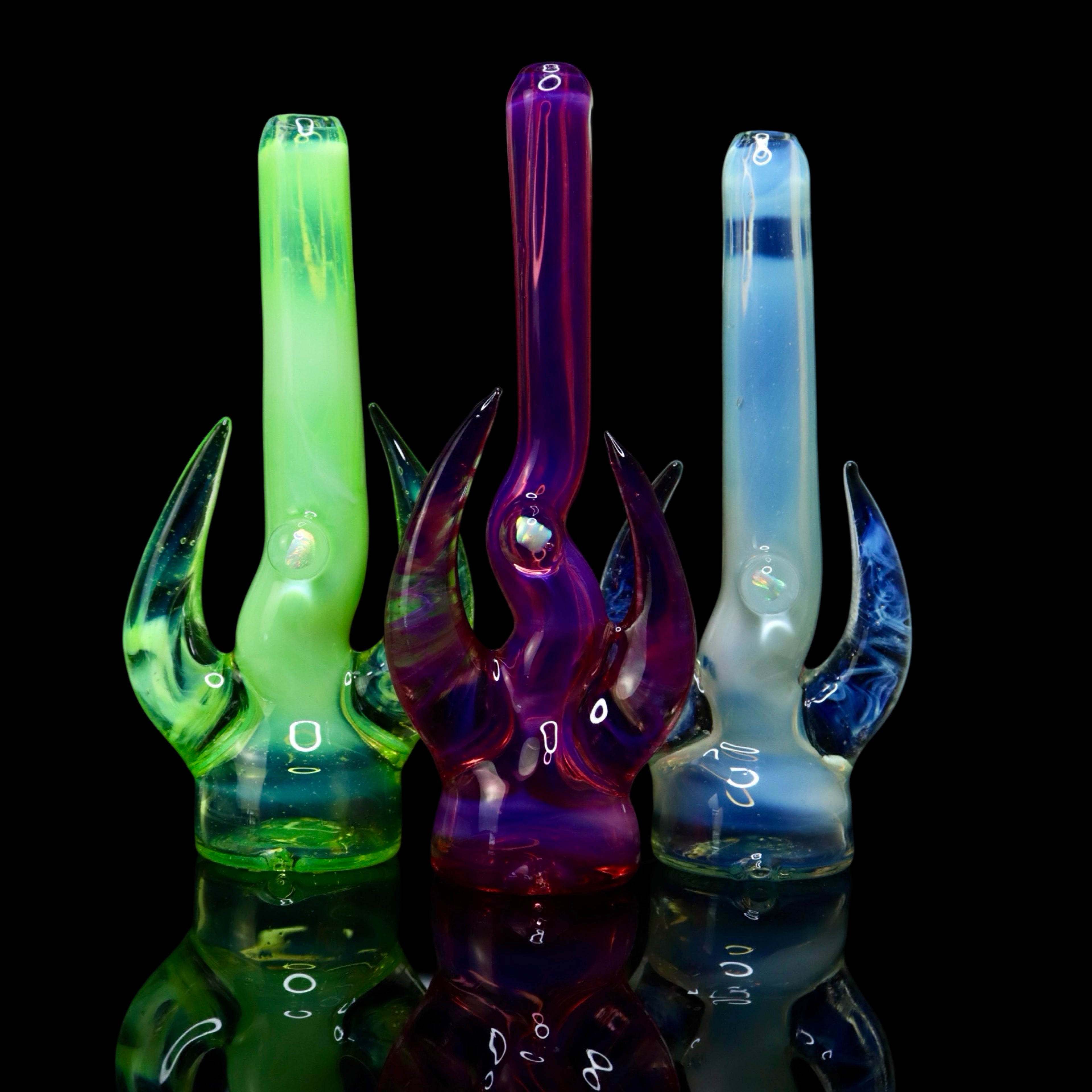 XL Full Color Opal Dry Puffco Straws by Magizle Glass