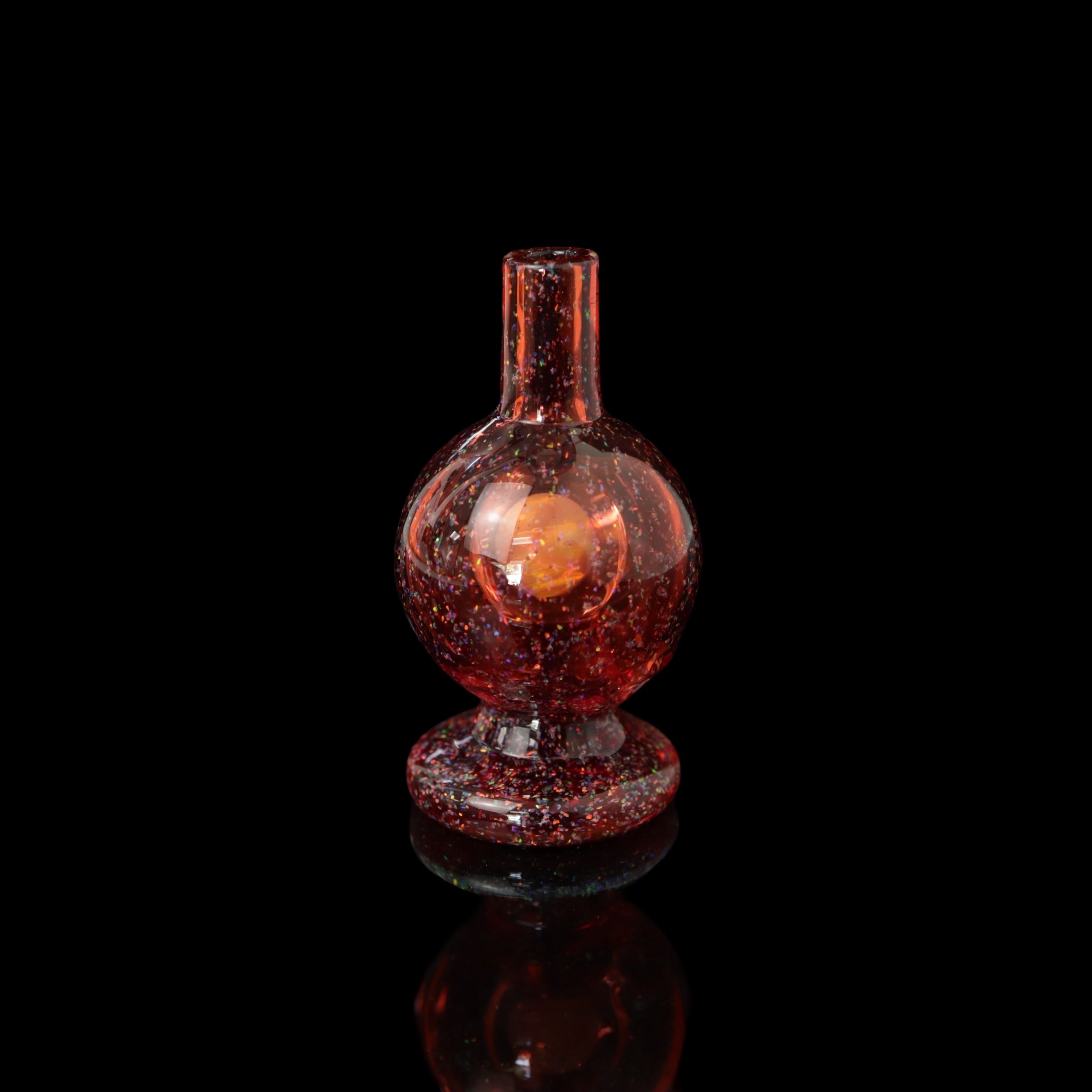 Full Color Crushed Opal Bubble Cap Soup Glass