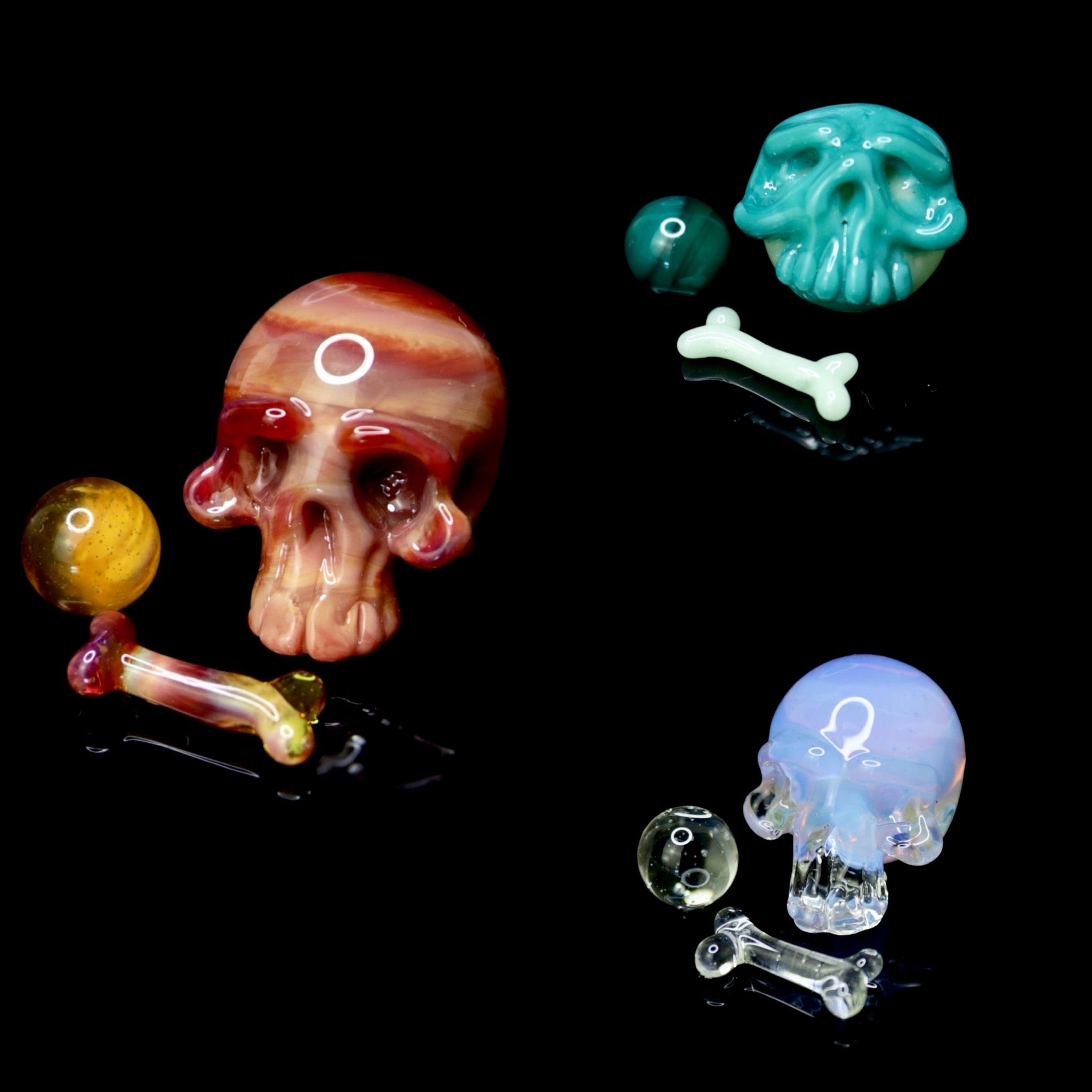 Skull Slurper 3 Piece Sets by Weil Glass