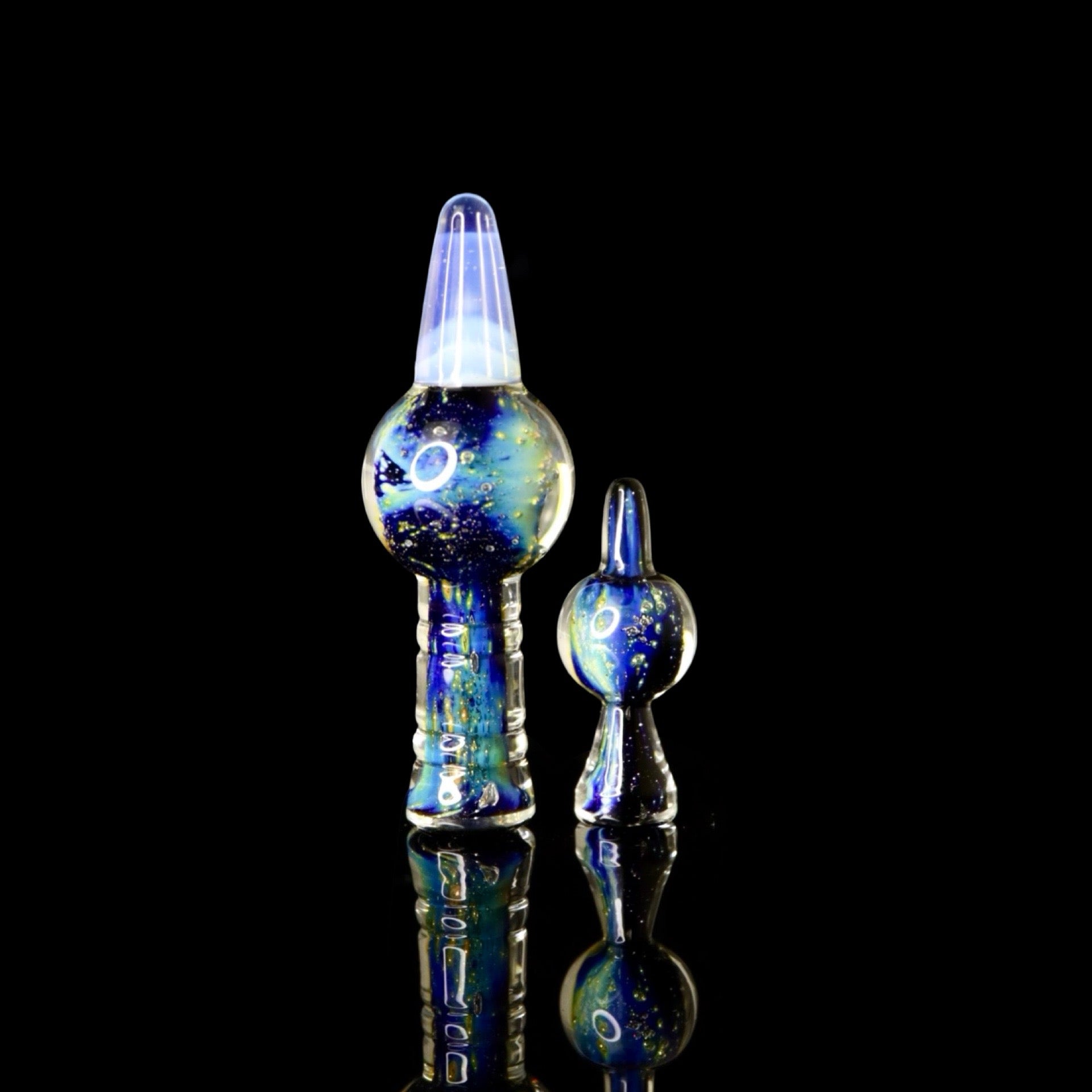 Worked Nipple Cap & Nipple Pillar Set by Commander Glass