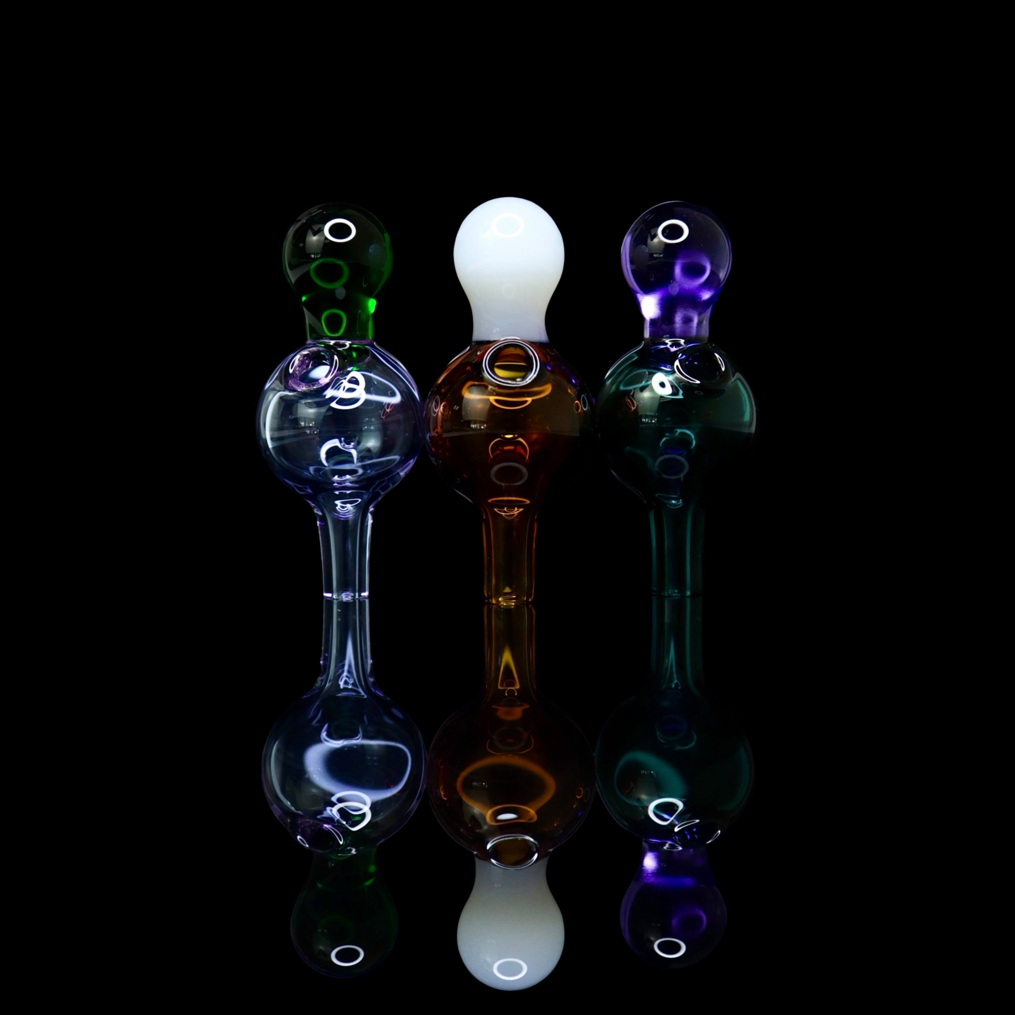 Dual Color Bubble Caps by CPB Glass