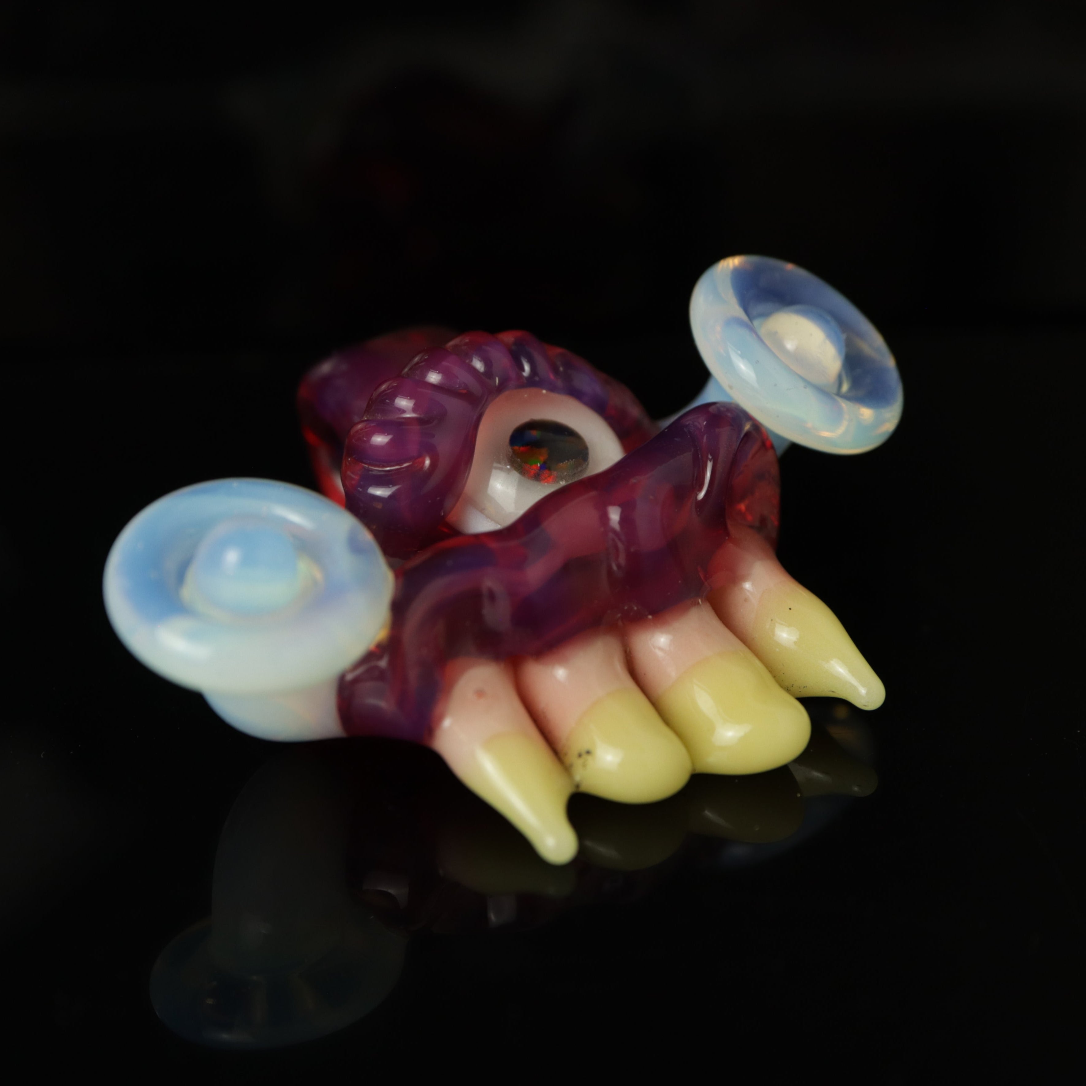 Telemagenta Opal Eye Cyclops Biter by Alooph Glass