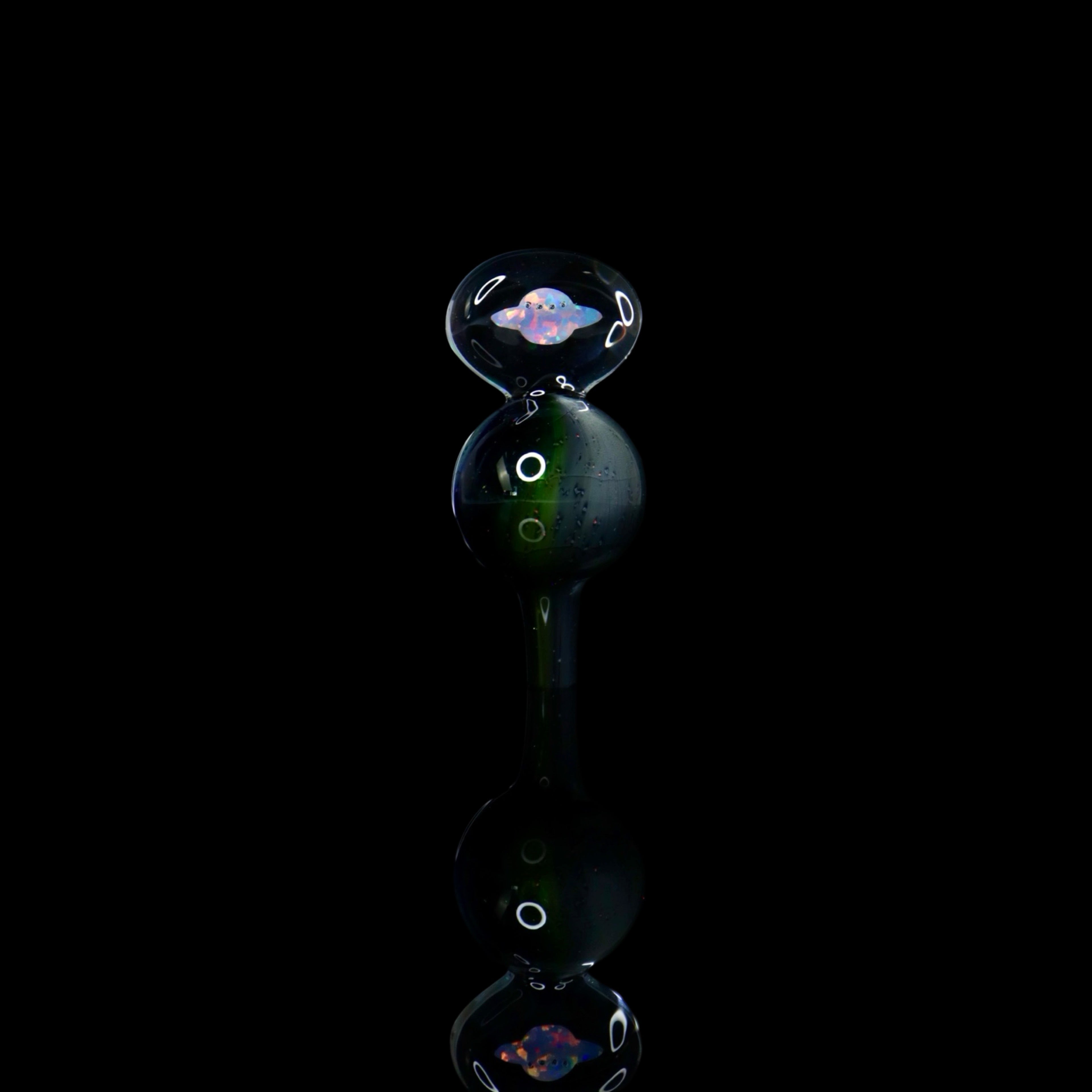 Crushed Opal Space Bubble Cap by CPB Glass