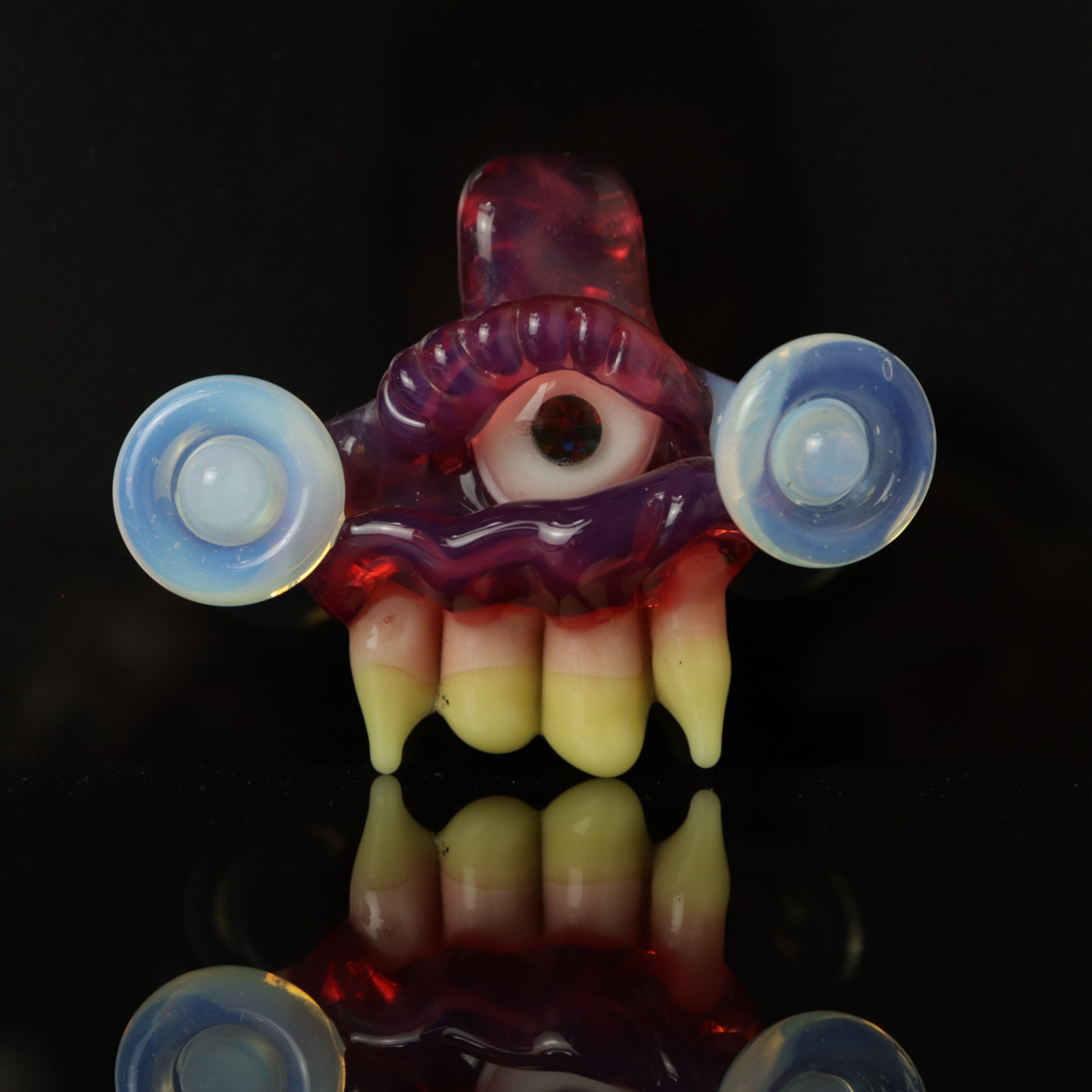 Telemagenta Opal Eye Cyclops Biter by Alooph Glass