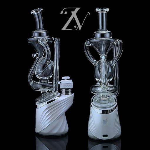 Orb Dualcycler Puffco Peak Attachment by Iridescent Glass