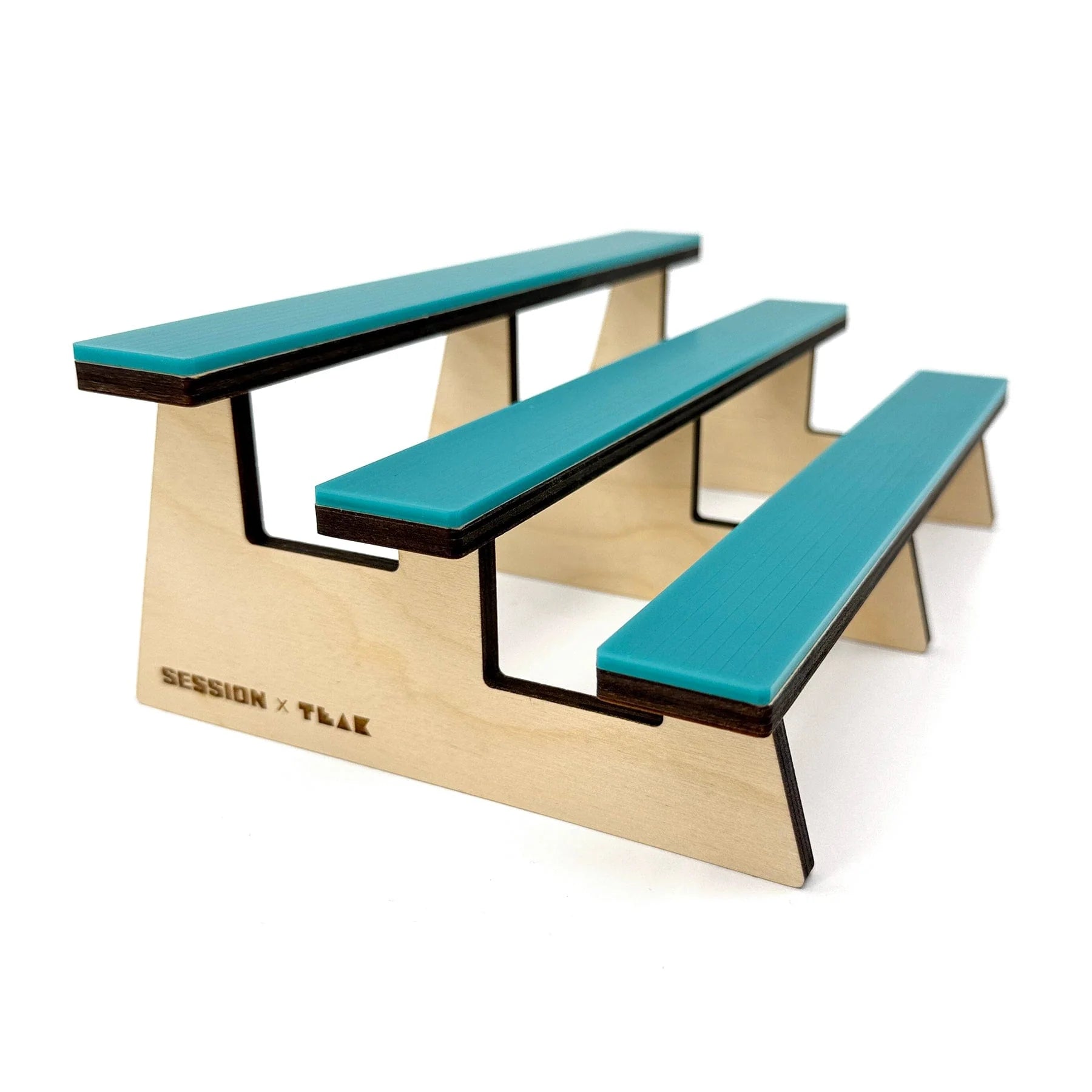 The Bleachers - Wooden Fingerboard Obstacle with Acrylic Coping