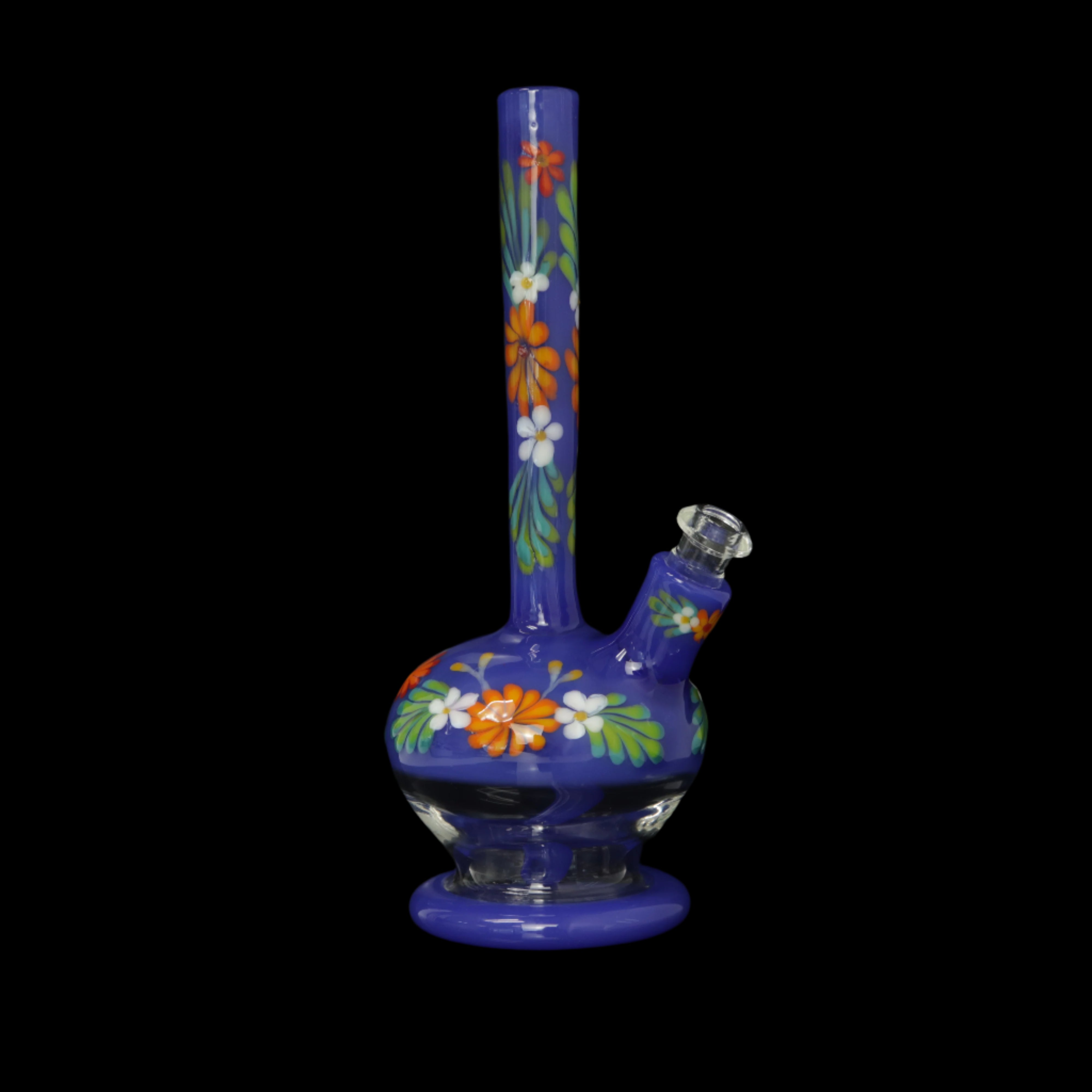 Floral Vase Tube by Sarita Glass