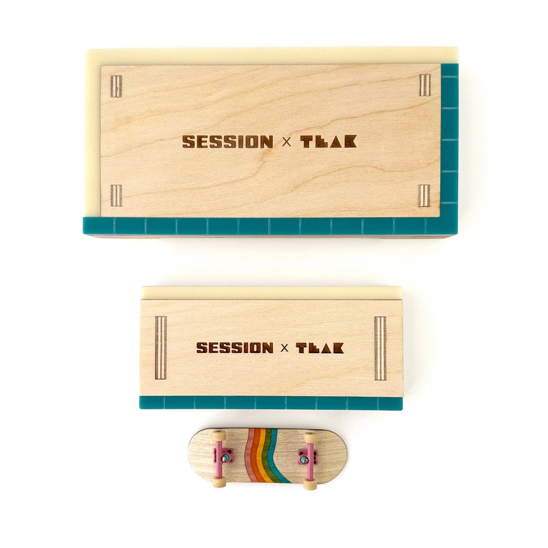 Pocket Manual Pad - Wooden Fingerboard Obstacle with Acrylic Coping