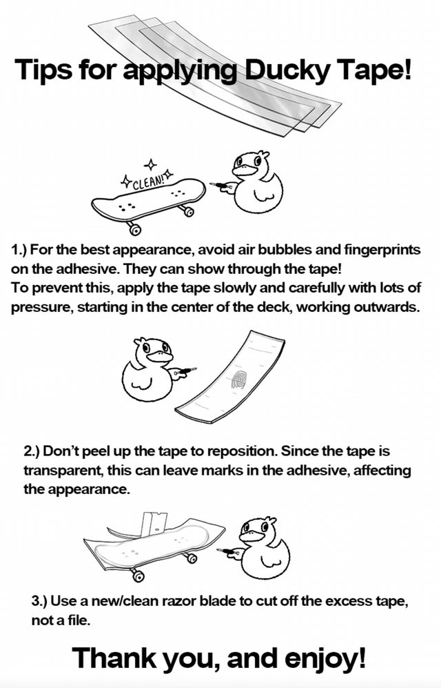 Ducky Tape 3 Pack - 0.2mm - Frosted Clear