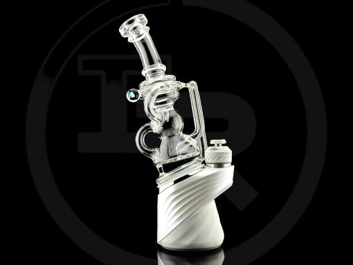 Mini Recycler 2.0 Puffco Peak Attachment by Iridescent Glass
