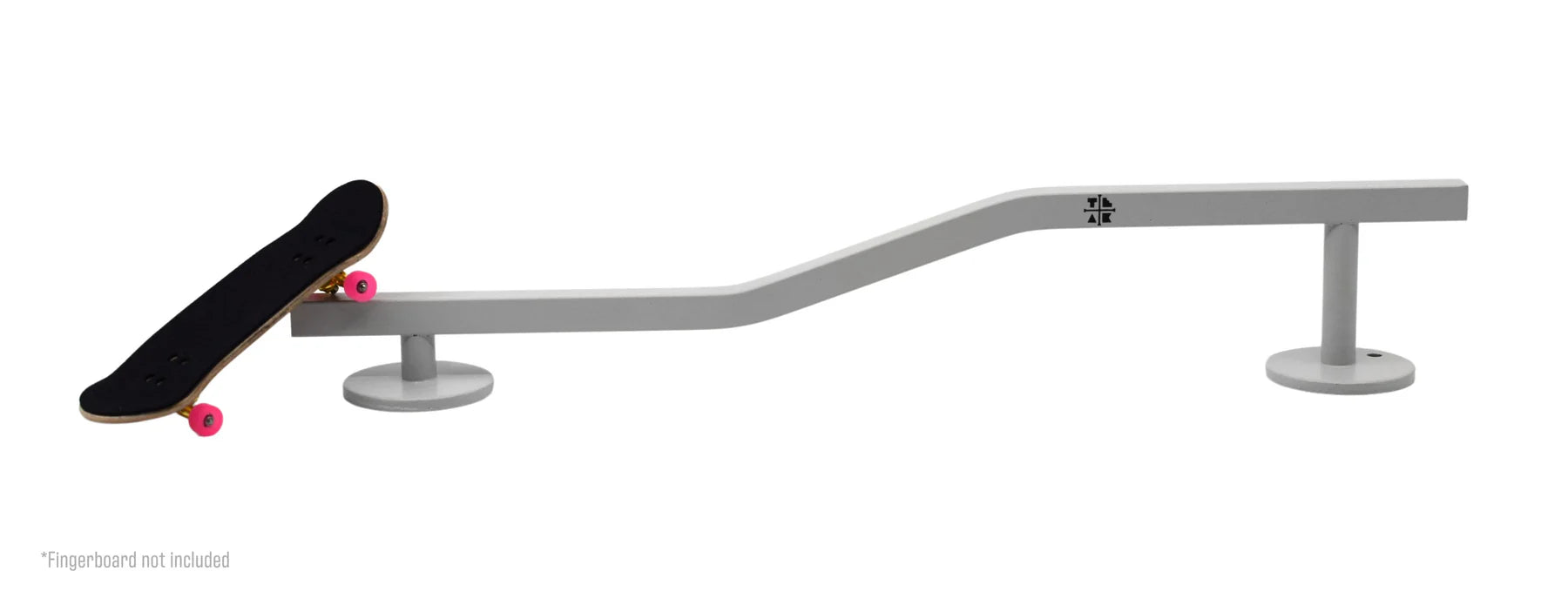 Square, Bi-Level Fingerboard Rail, 12" Long - Steel Construction