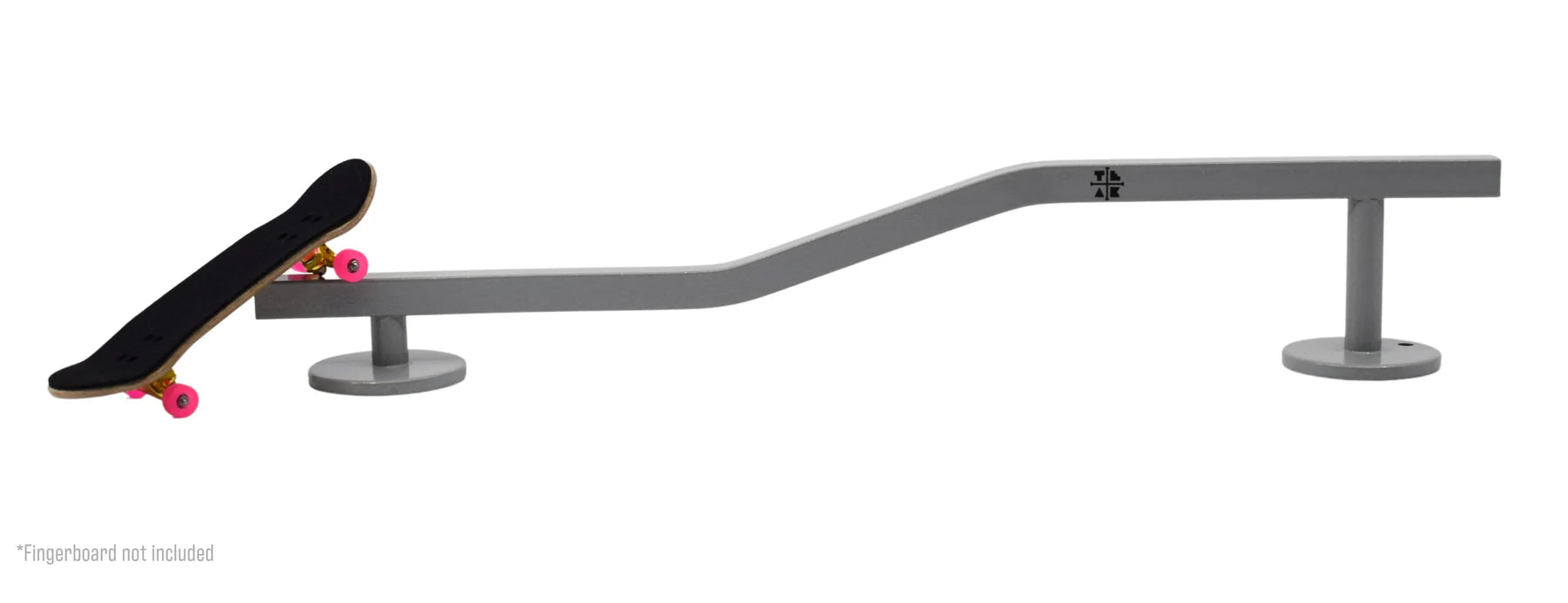 Square, Bi-Level Fingerboard Rail, 12" Long - Steel Construction