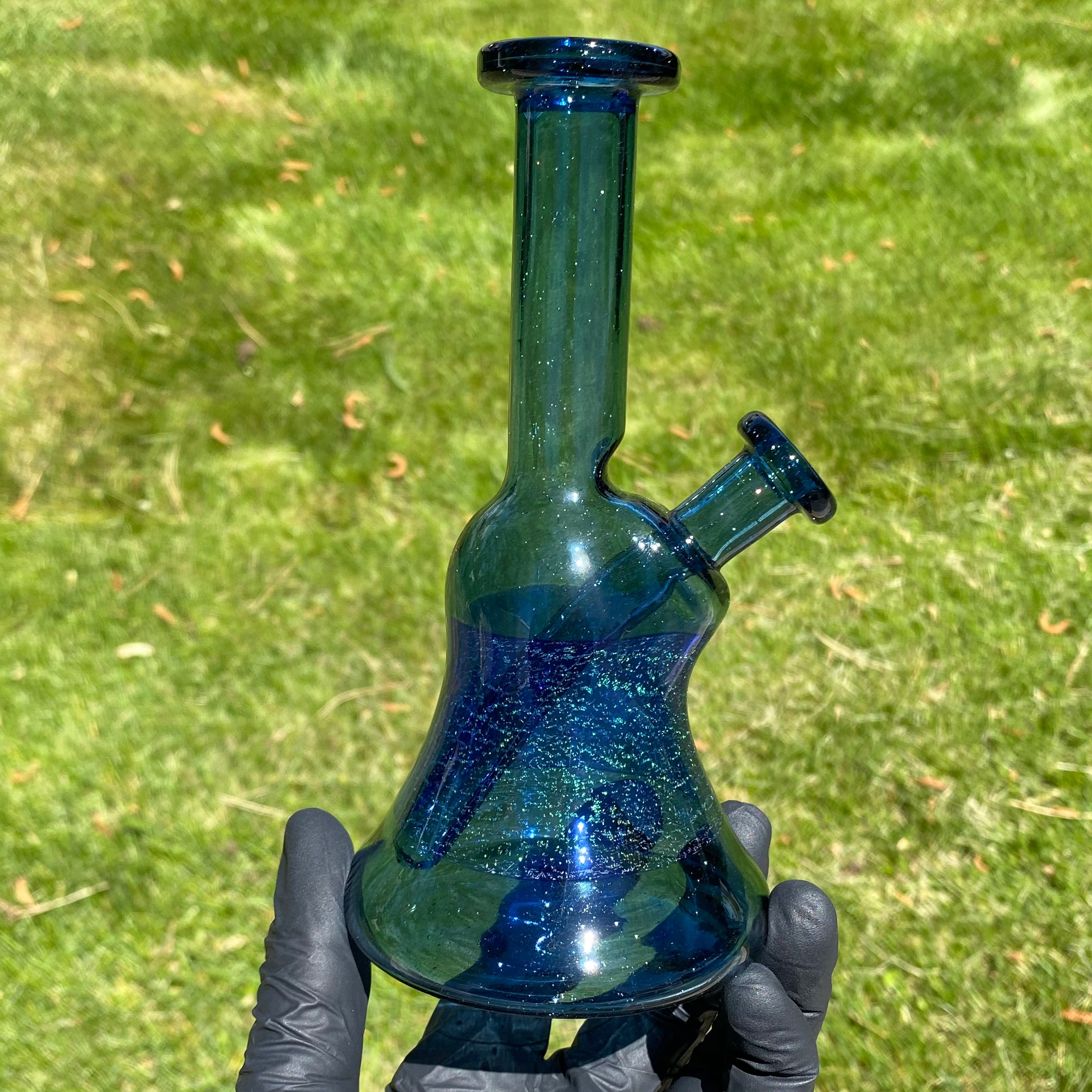 10mm Blue Stardust Dichro Mini Tube ( w/ Bubble Cap)