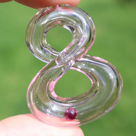 Loose Encased Ruby Infinity Pendant by NateyLove