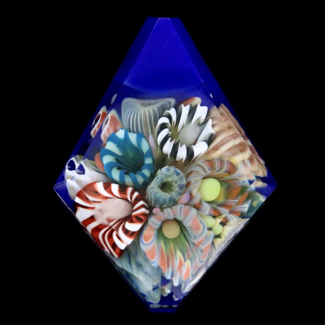 UV Deja Blue Reef Pendant Collab by Vettori Glass X GlassbyKeri