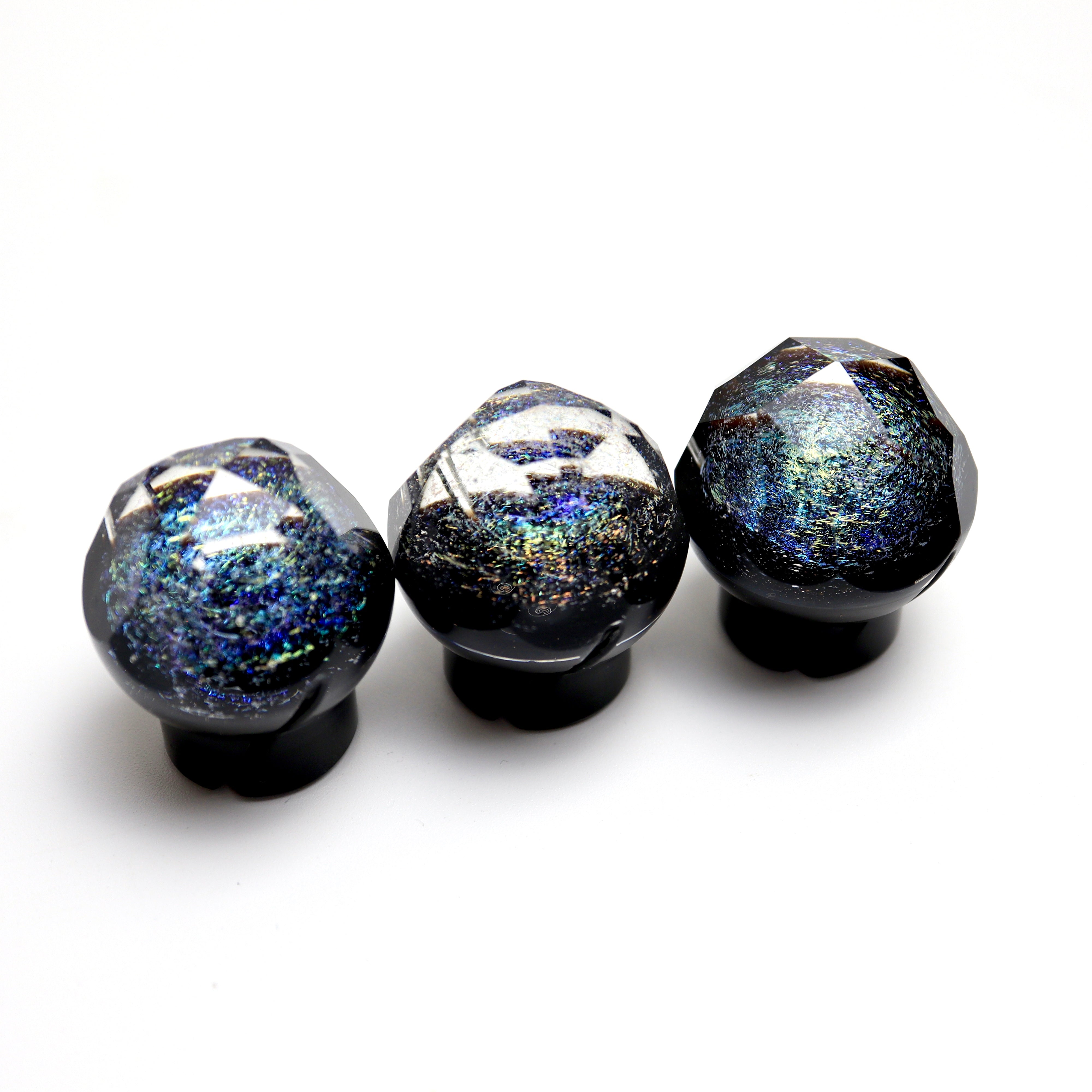 Faceted Galaxy Dichro Spinner Marble by OTP