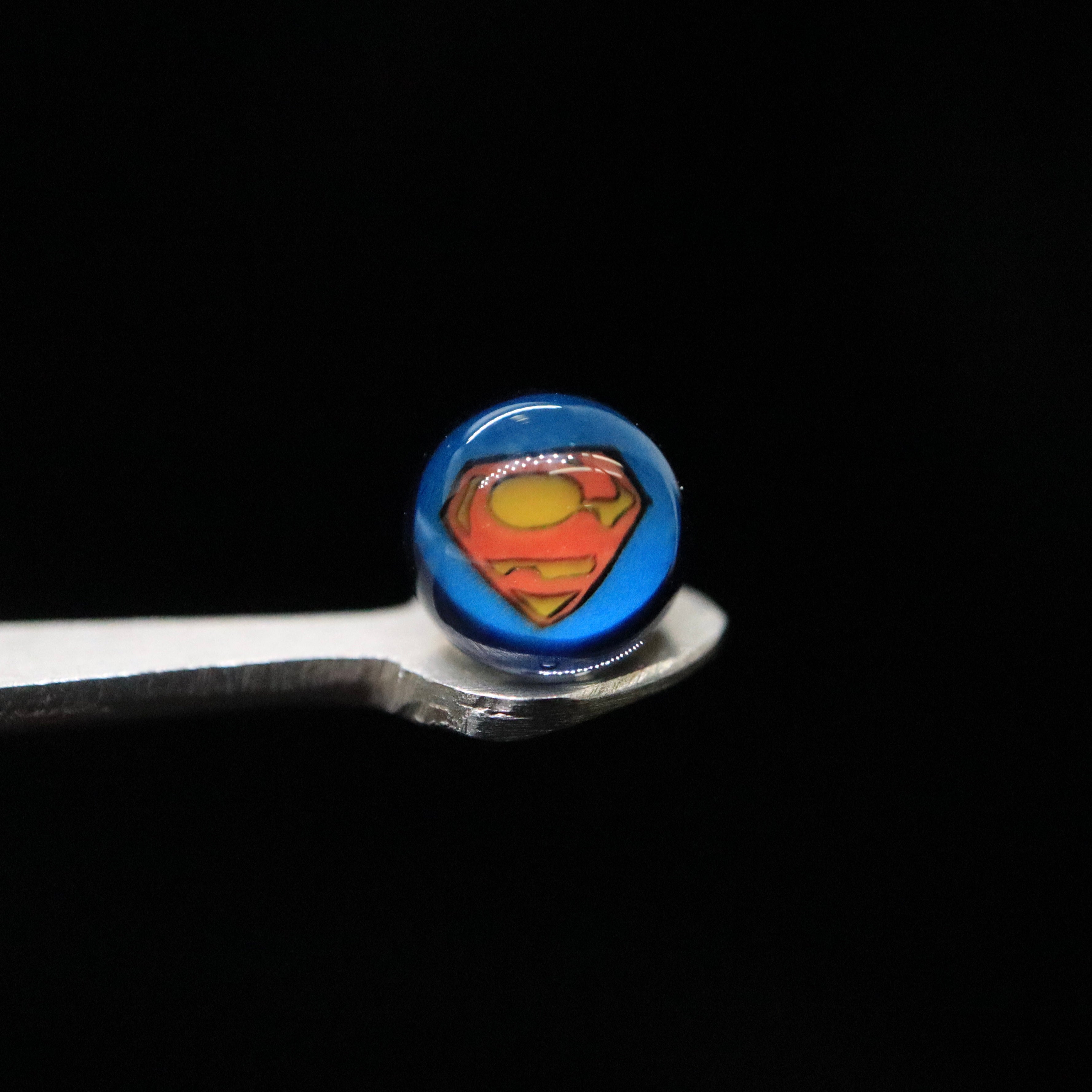 Superman Logo Terp Pearls by Goba Glass