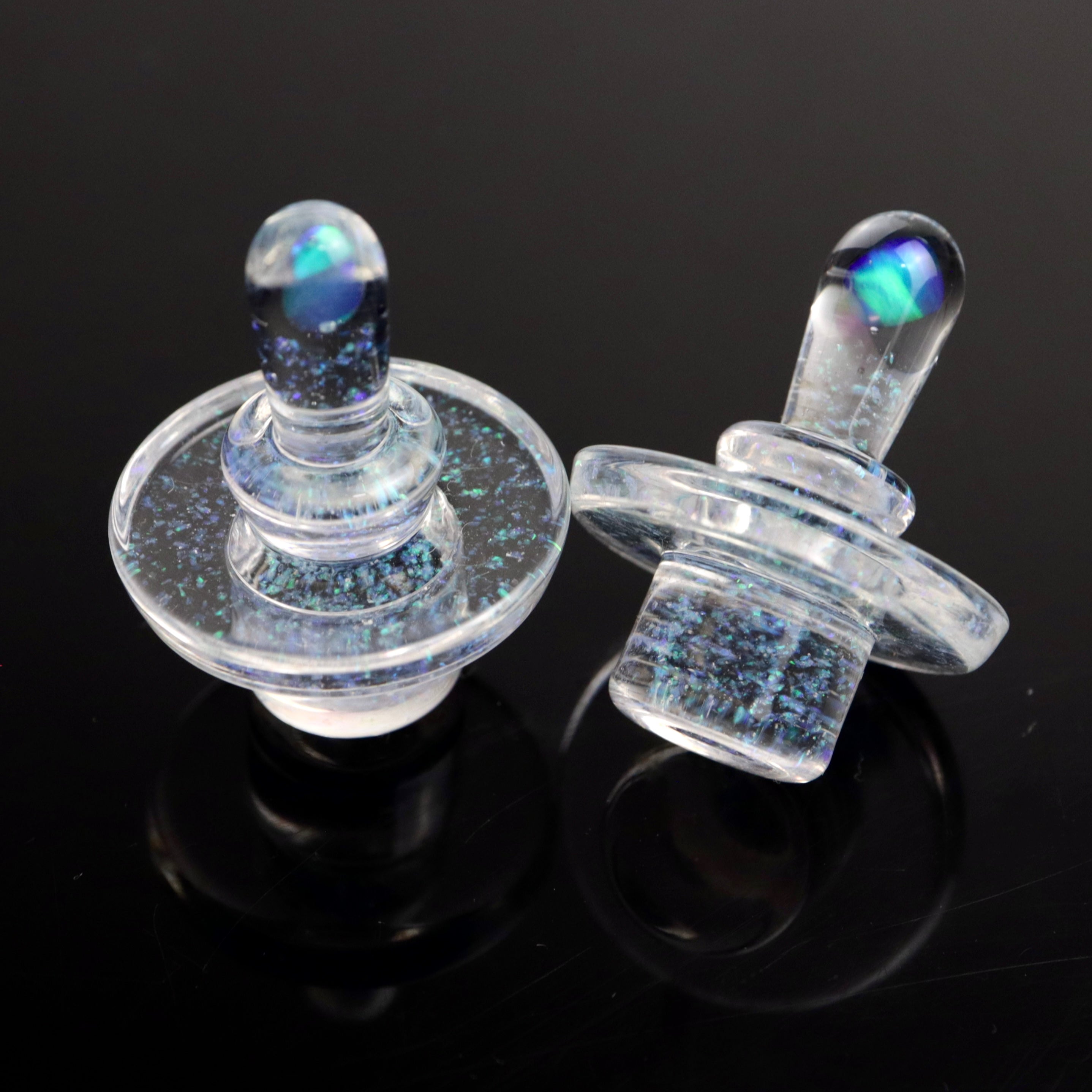 Dichro with Opal Slurper Caps by Fortunate Glass