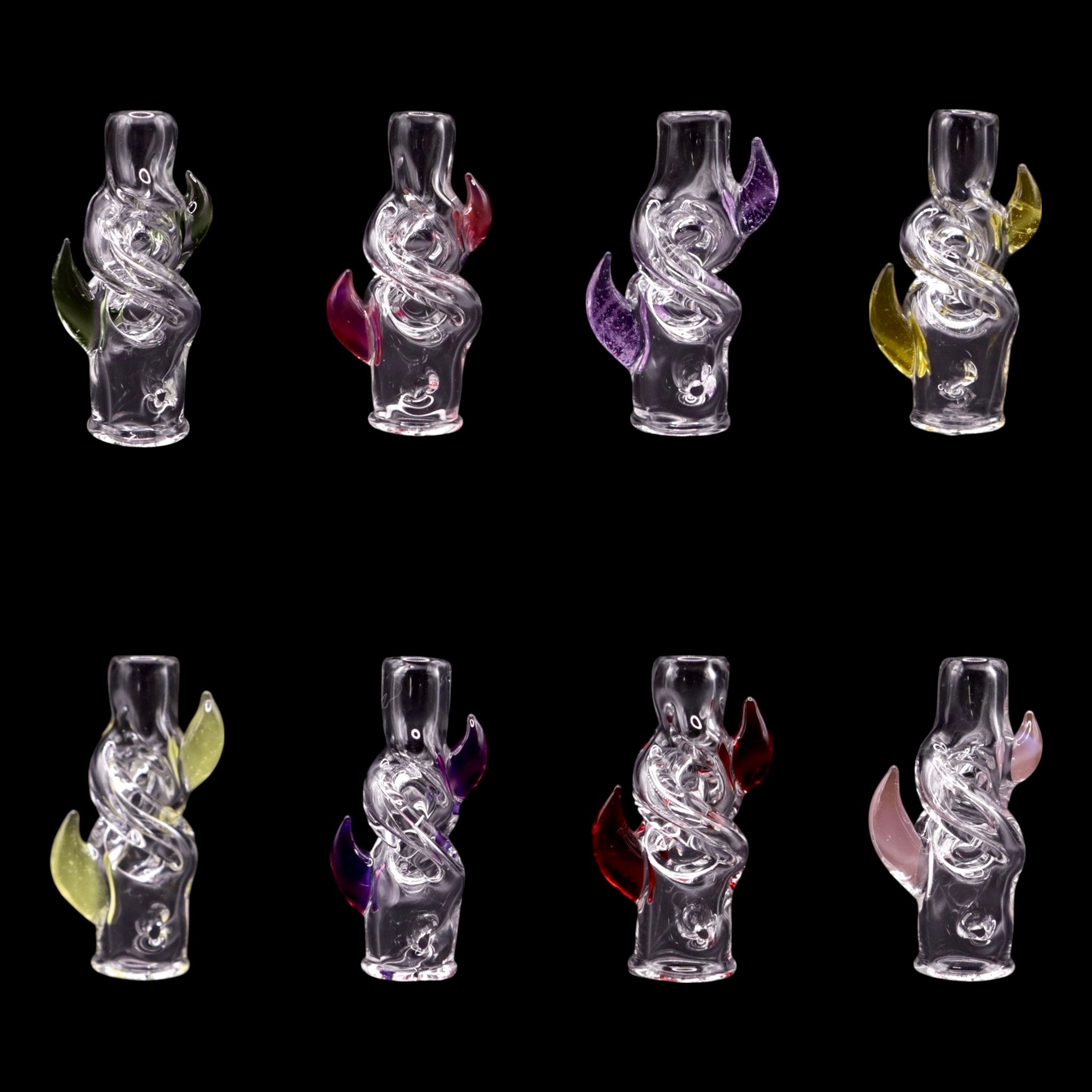 Clear Helix Pivot Tip with Horn by Rich Brian Glass