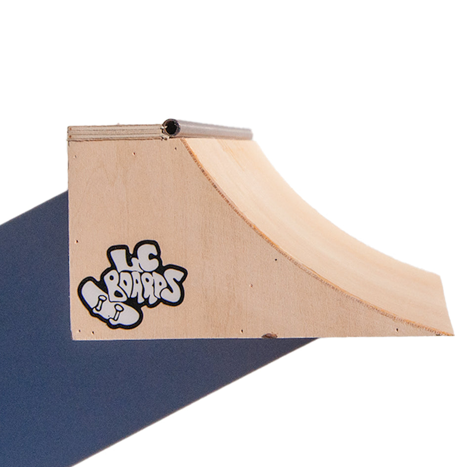 Fingerboard Quarter Pipe V2 Wood Ramp by LC Boards