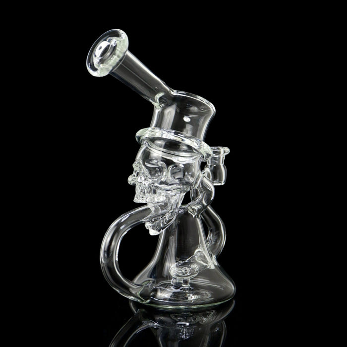 Skull Recycler Clear by Weil Glass
