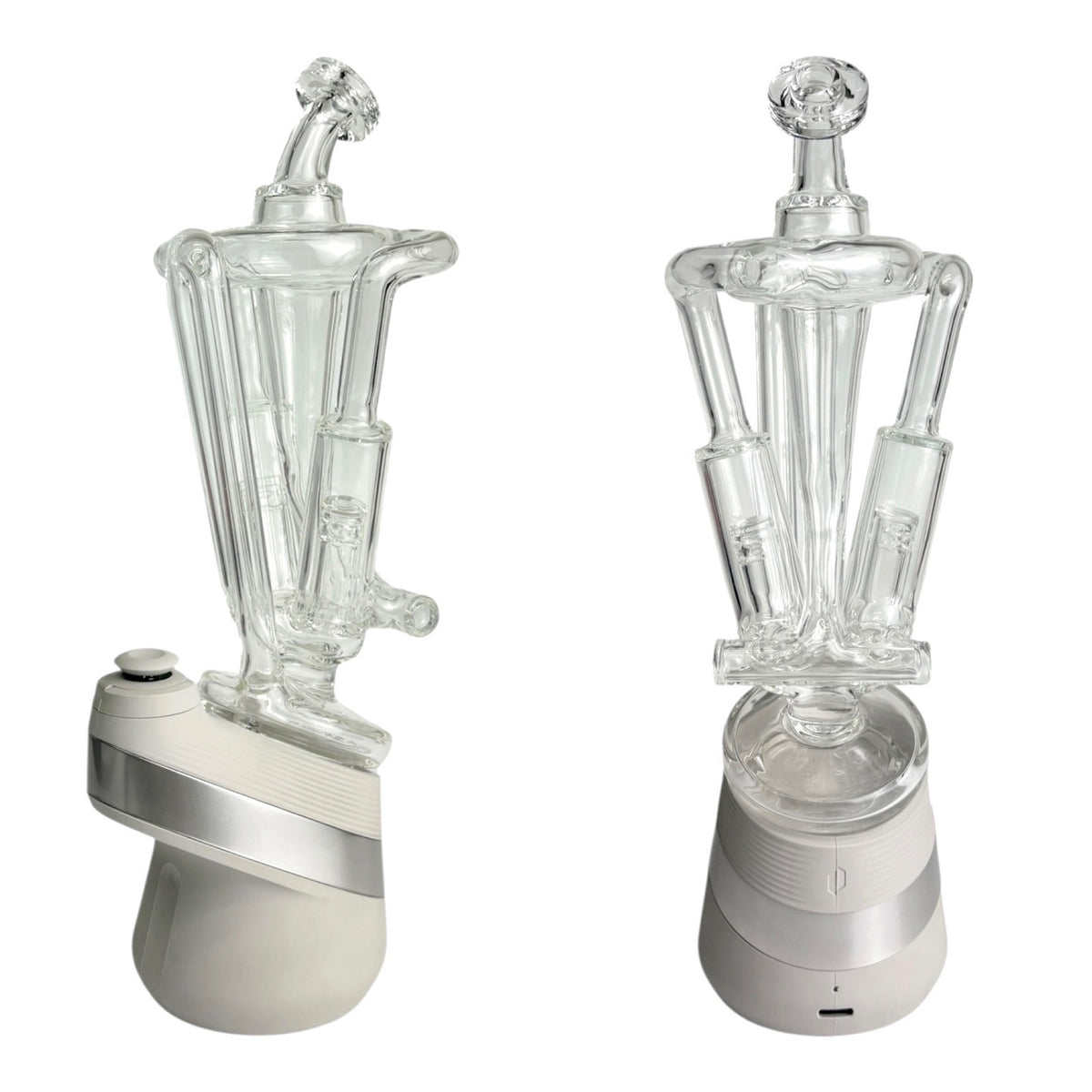 V-Twin Puffco Recycler by Nib Glass