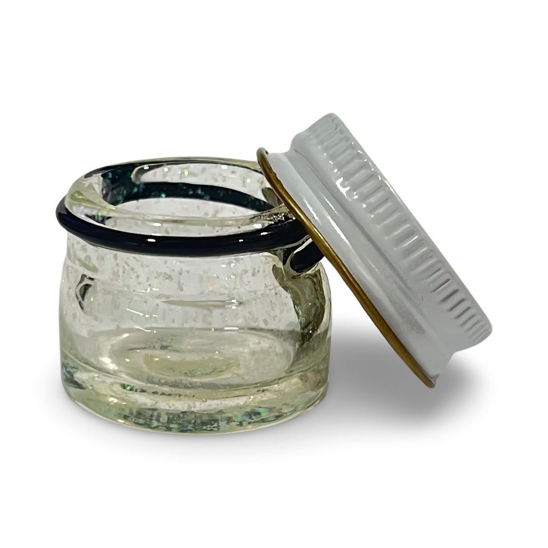 UV Mini Crushed Opal Nova Jar by Empty1 Glass