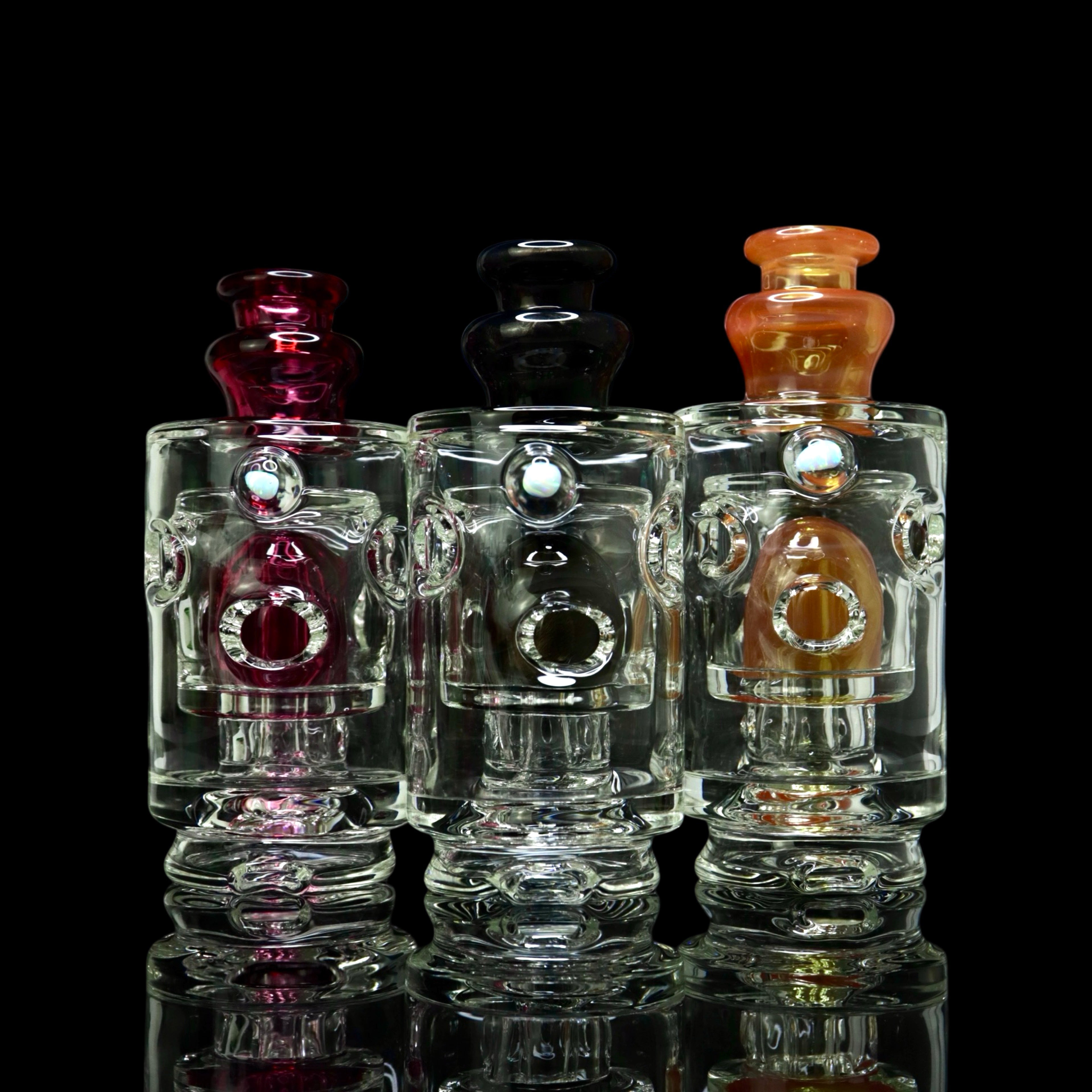 Straight Fab Opal Puffco Tops by RandOhm Glass