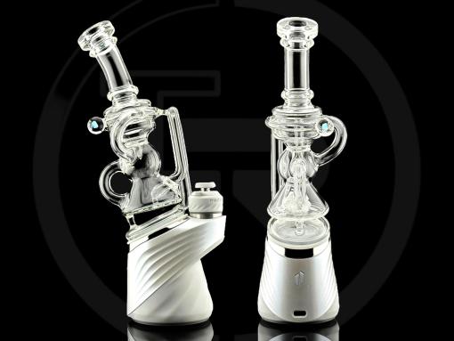 Mini Recycler 2.0 Puffco Peak Attachment by Iridescent Glass