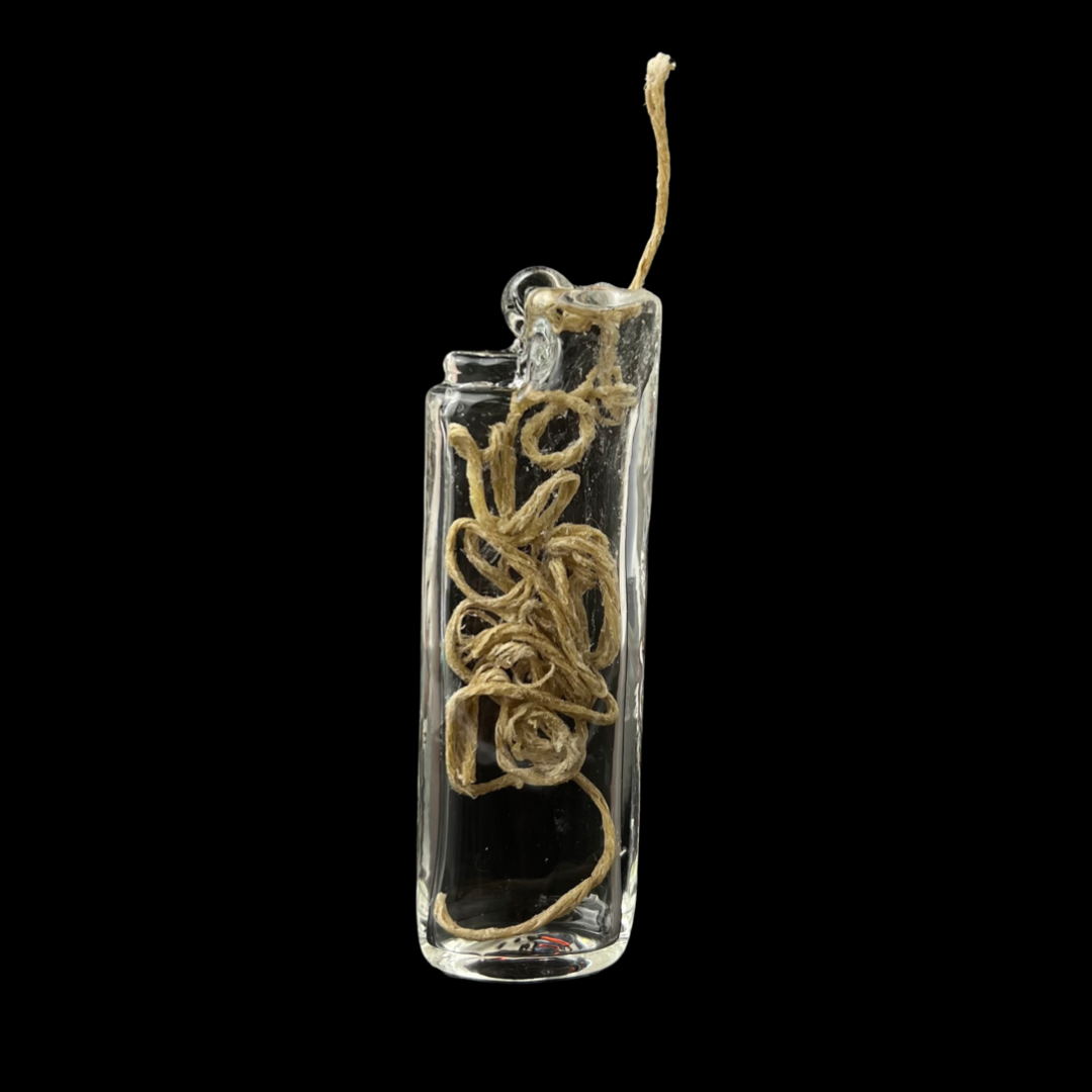 Lit Wick by Samsons Glass