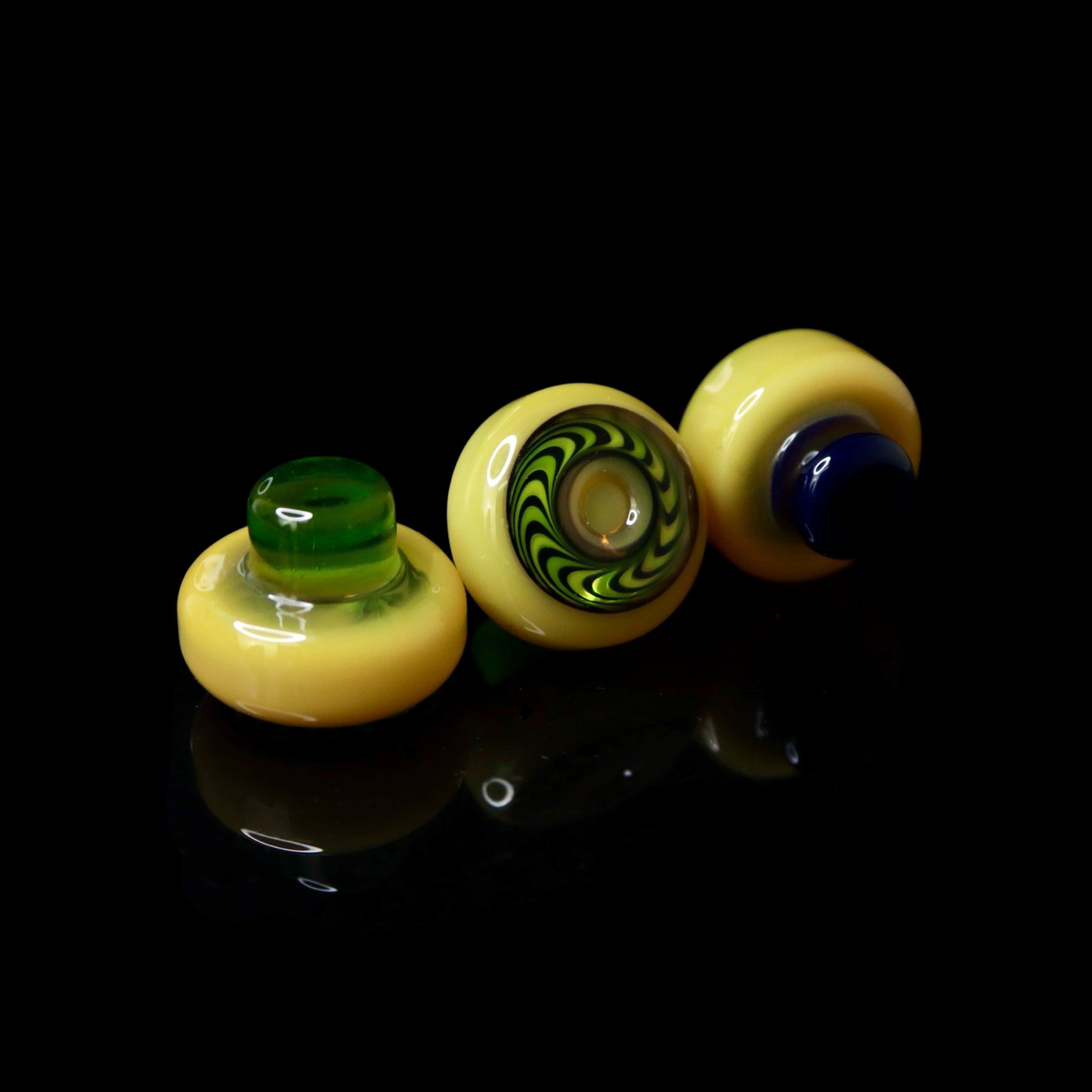 Skate Wheel Slurper Caps by Jworth Glass