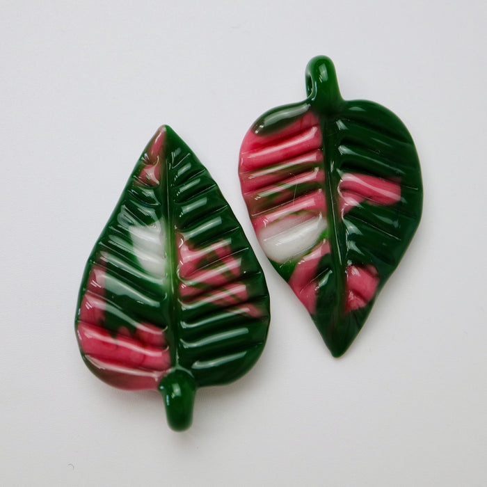 Leaf Pendants by Corrine Winters Glass