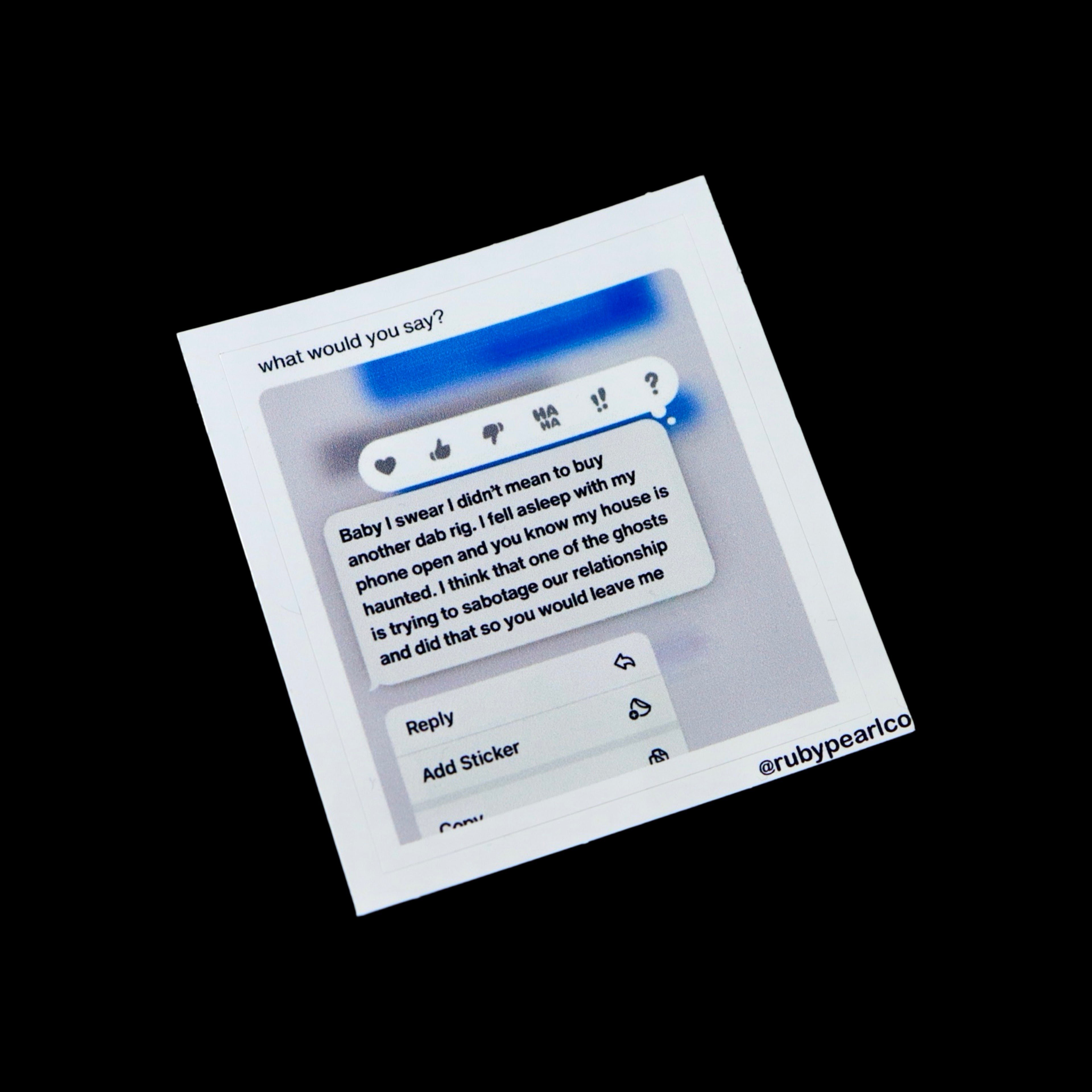 Bae's Text Meme Sticker