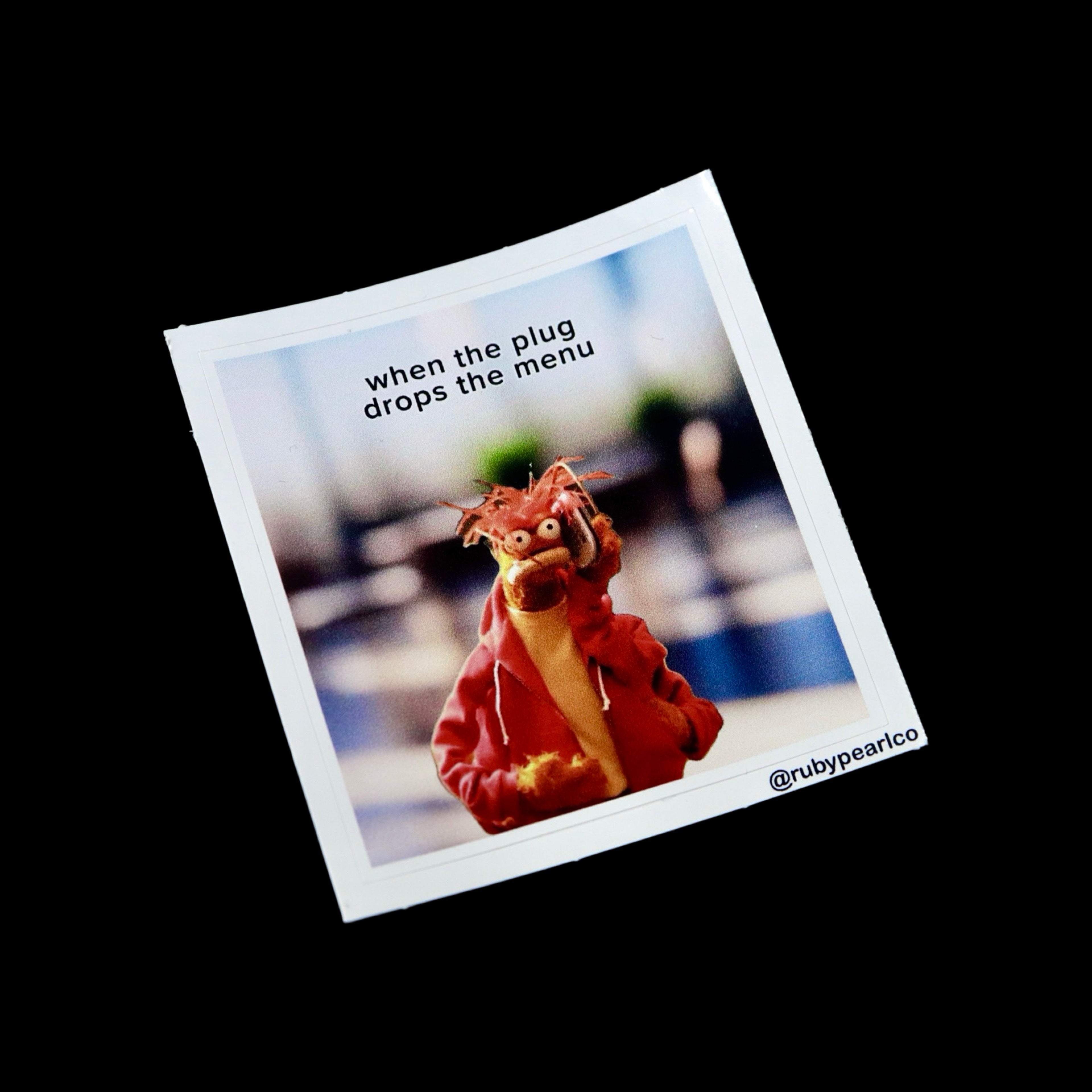 Menu Drop Meme Sticker