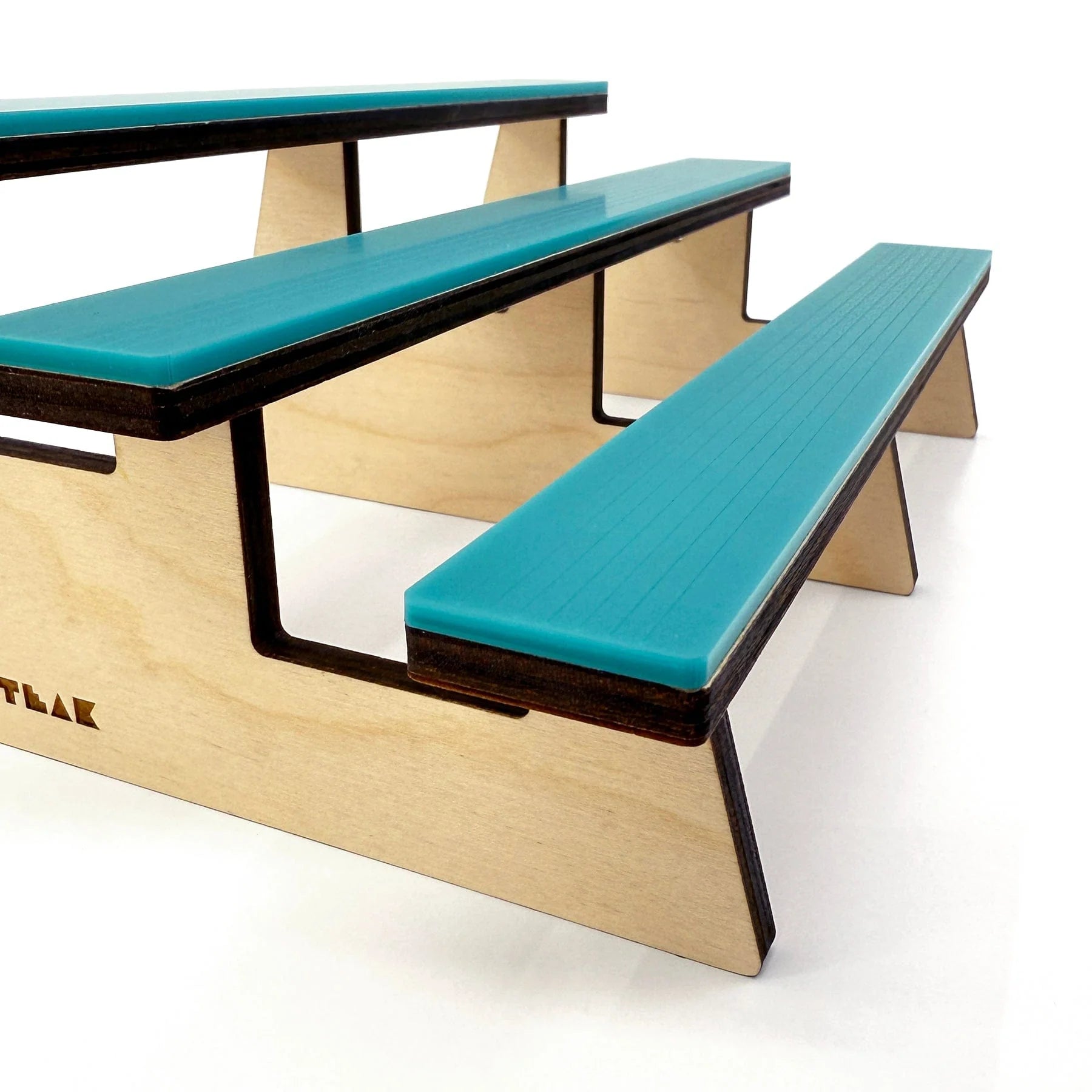 The Bleachers - Wooden Fingerboard Obstacle with Acrylic Coping