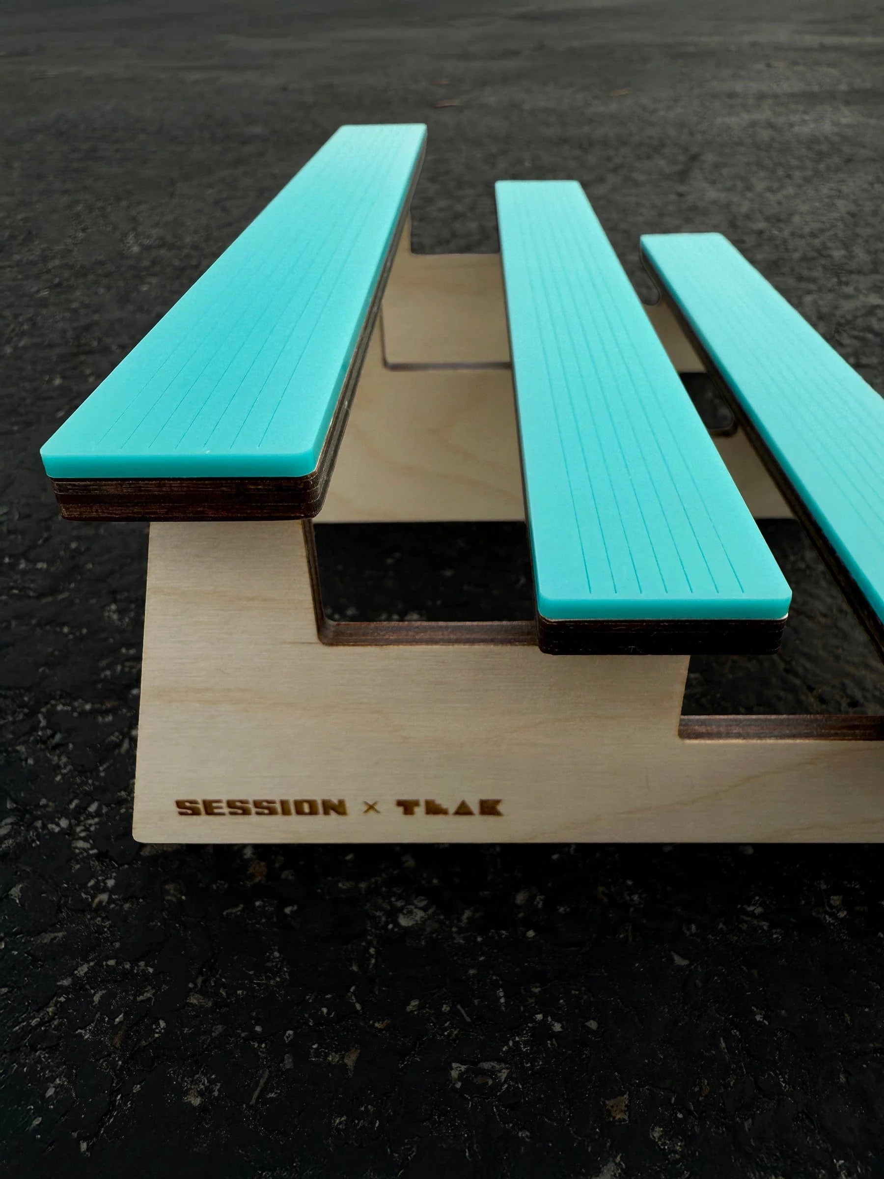 The Bleachers - Wooden Fingerboard Obstacle with Acrylic Coping