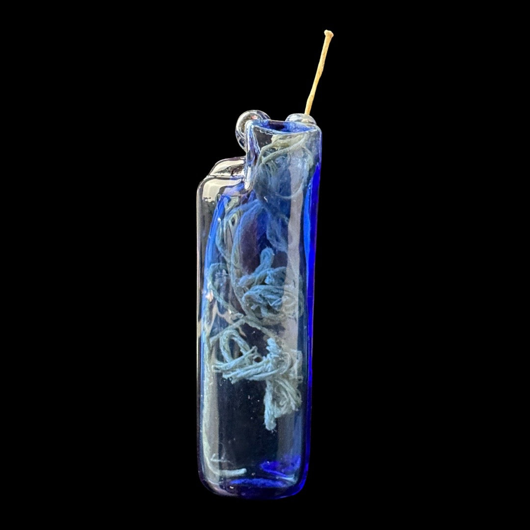 Lit Wick by Samsons Glass