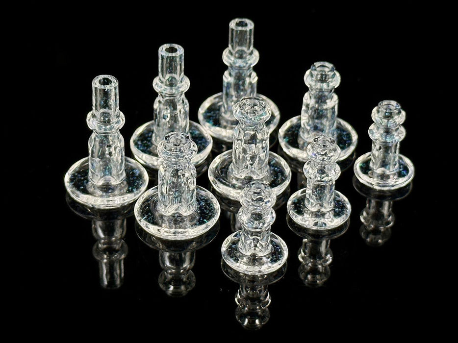 Clear Crushed Opal Joystick Caps by Kovacs Glass (Peak and Proxy)