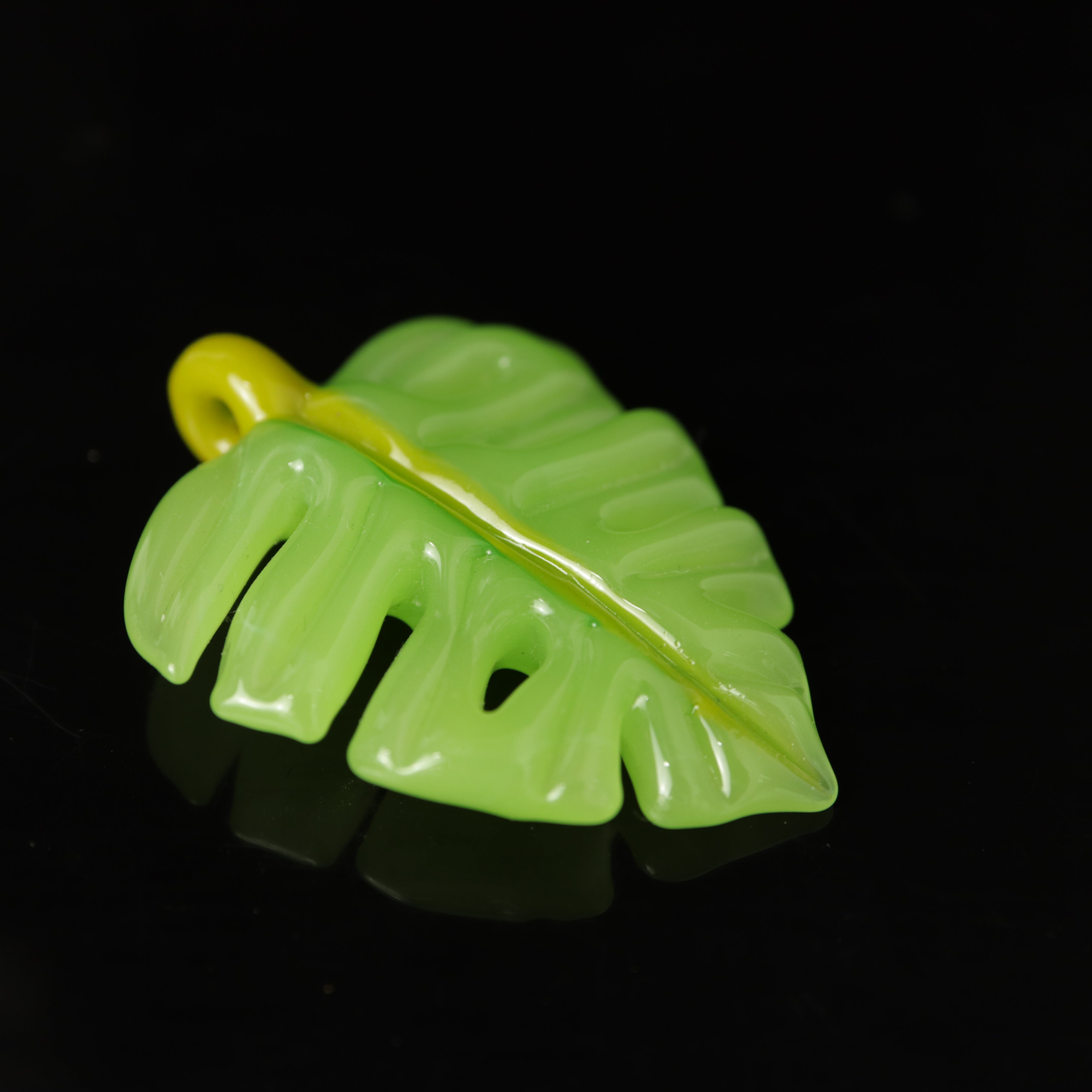 Leaf Pendants by Corrine Winters Glass