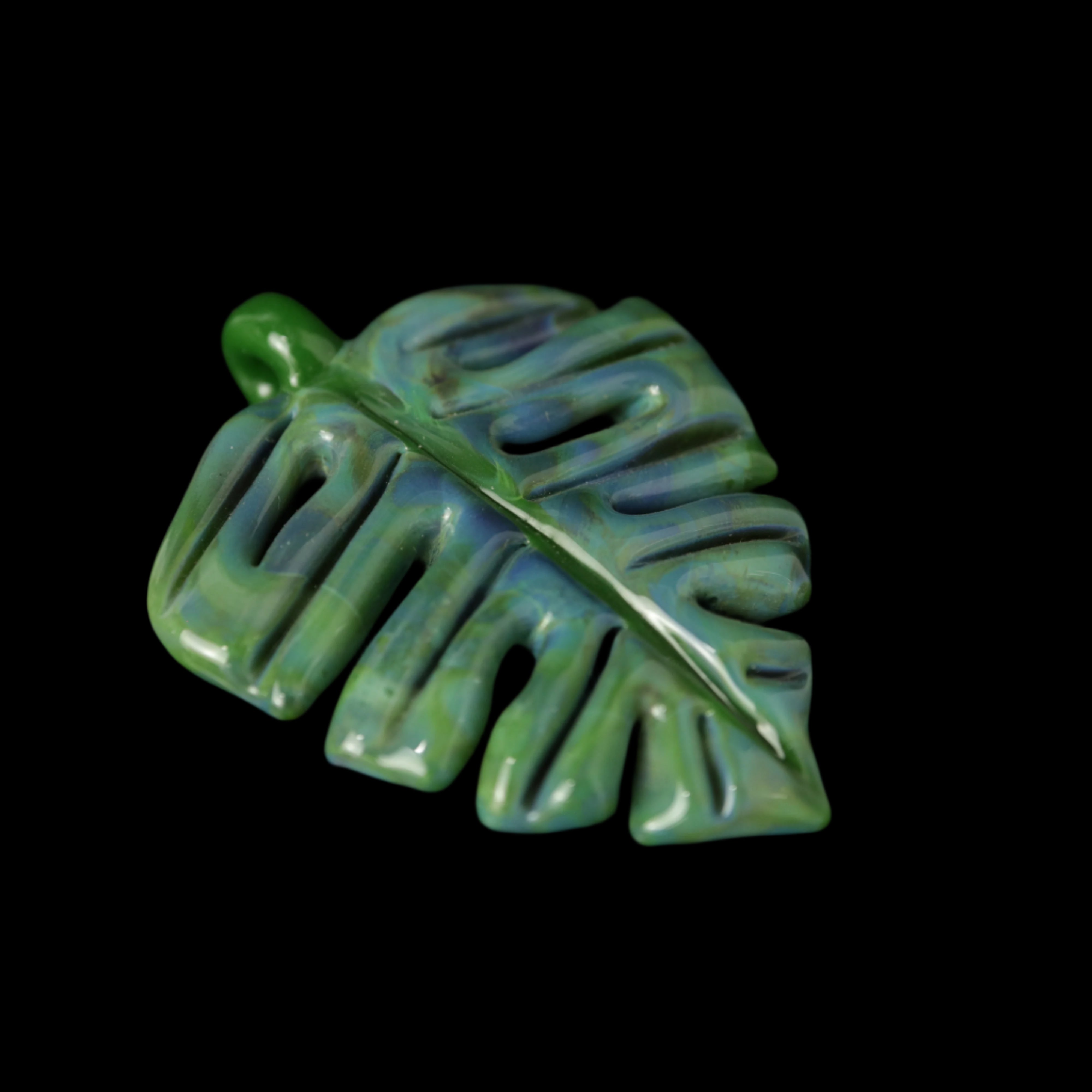 Leaf Pendants by Corrine Winters Glass