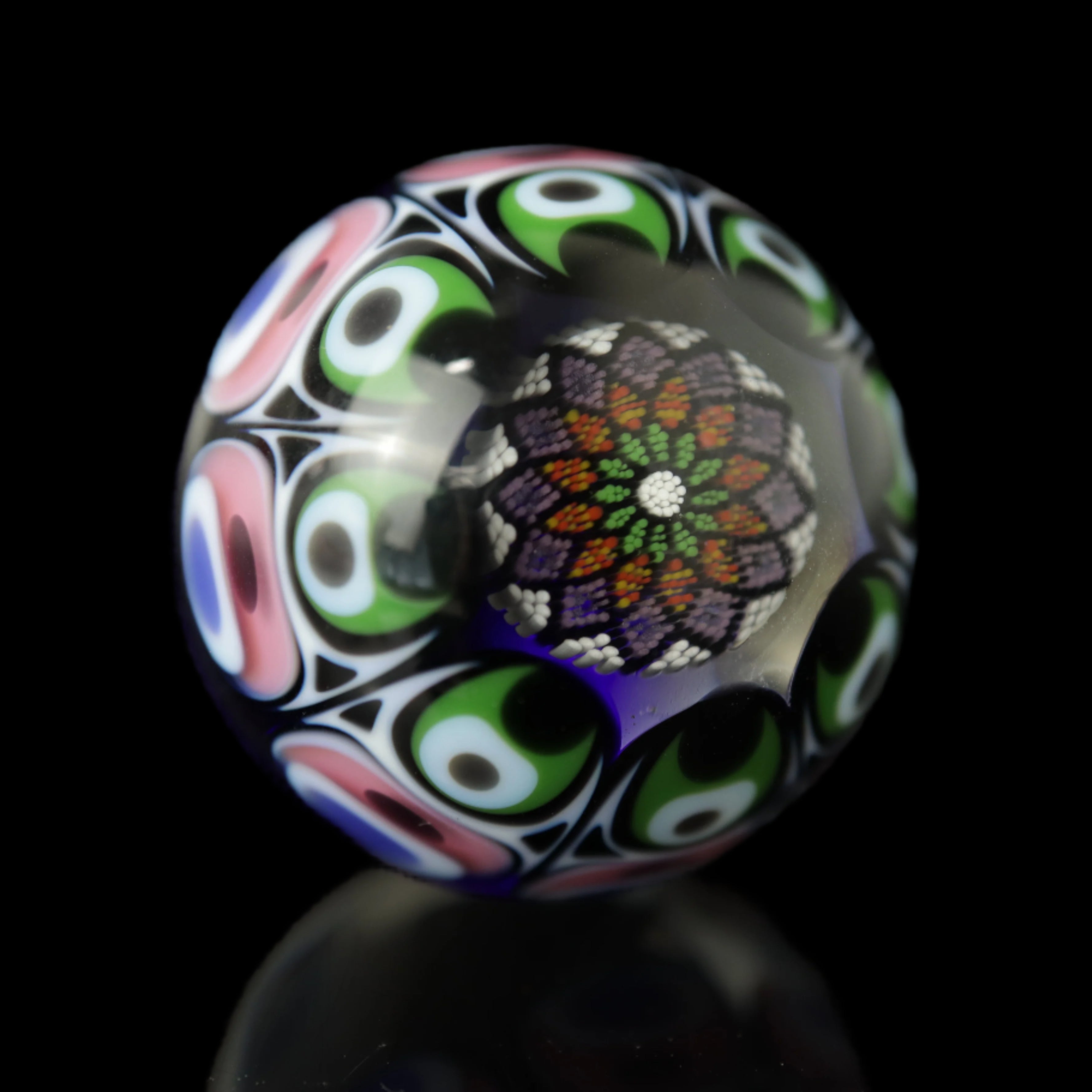 Dotstack/Mandala Milli Spinner Marble by Steve H Glass
