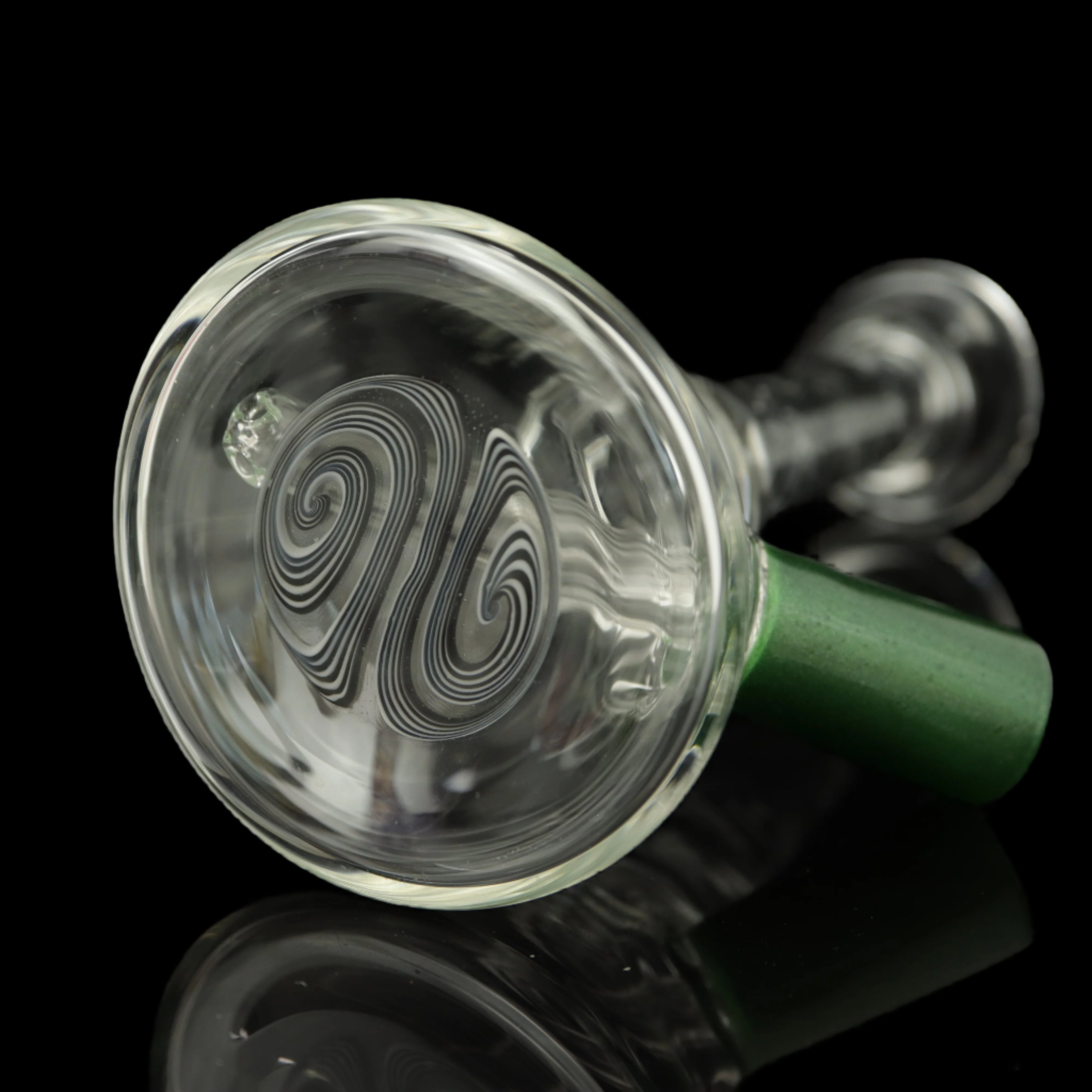 Green Stardust/Black and White Linework/Clear Minitube by Abmp Glass