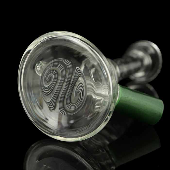 Green Stardust/Black and White Linework/Clear Minitube by Abmp Glass