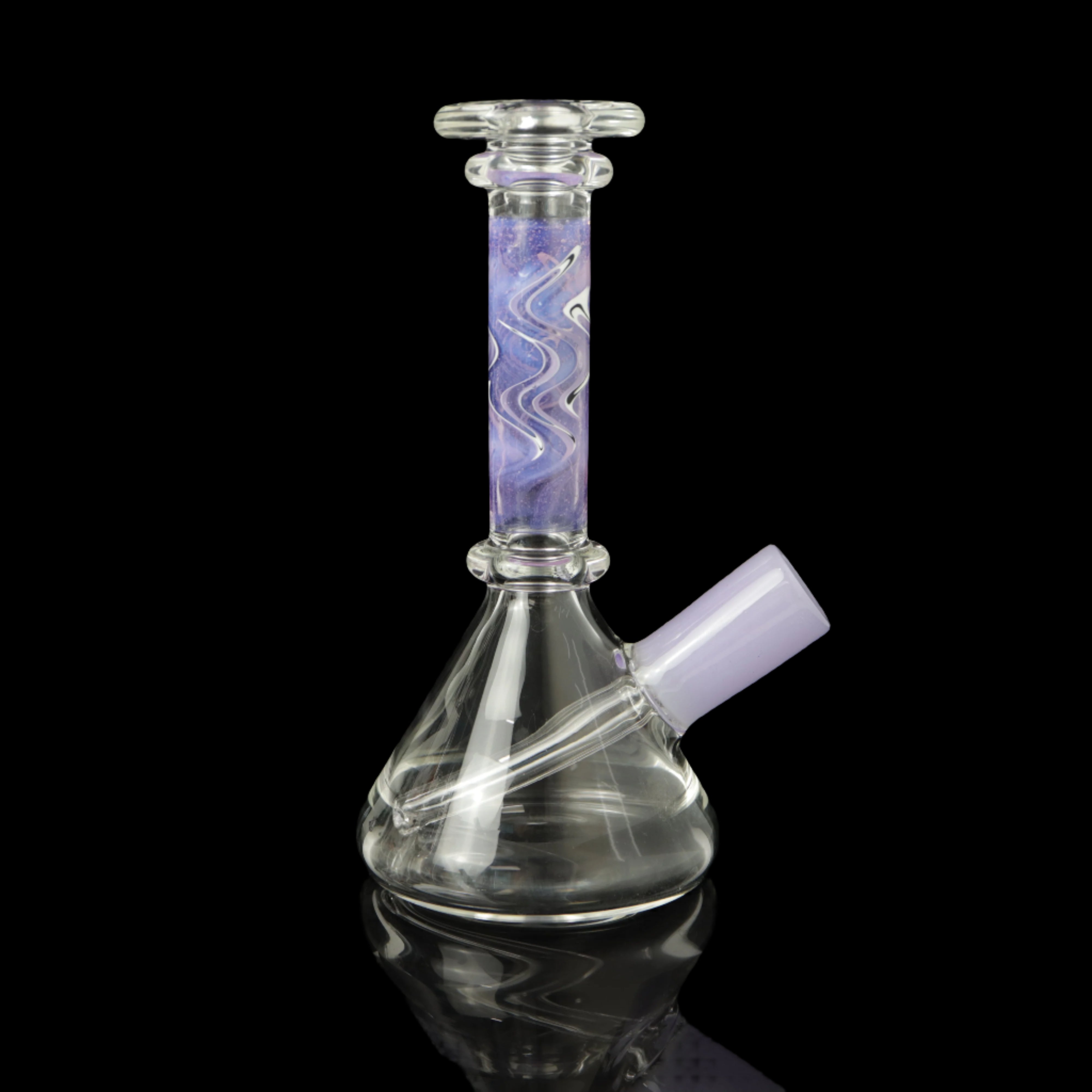 Pink Slyme/Black and White Linework/Clear Minitube by Abmp Glass