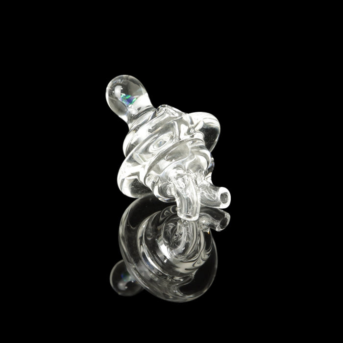 Clear Spinner Cap with Opal by CPB Glass