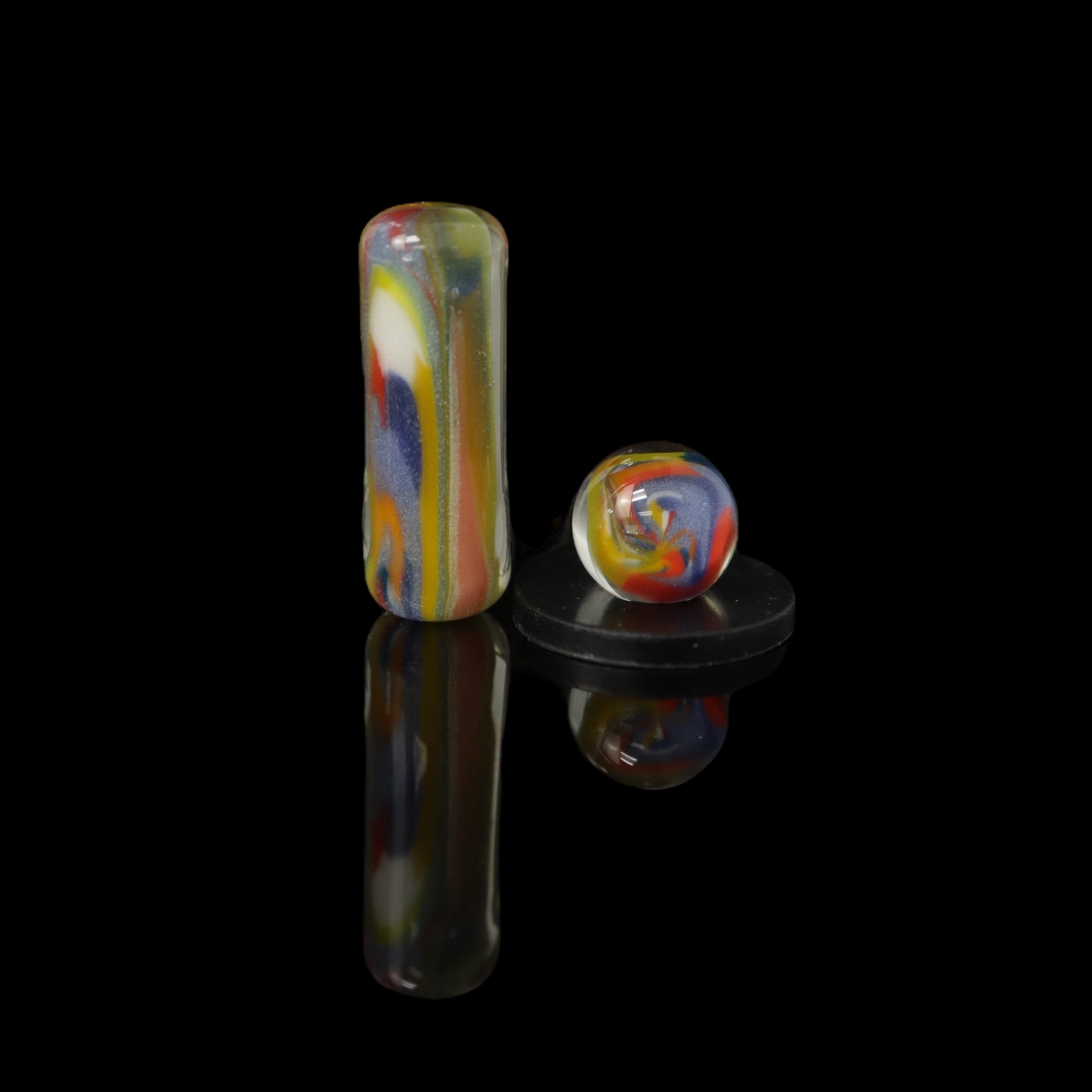 Pillar and Pearl Set by Millennium Glass