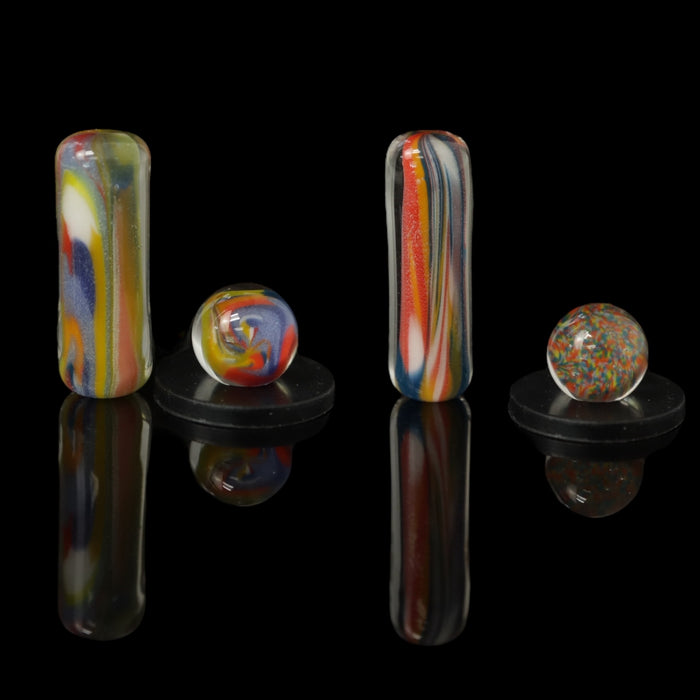 Pillar and Pearl Set by Millennium Glass