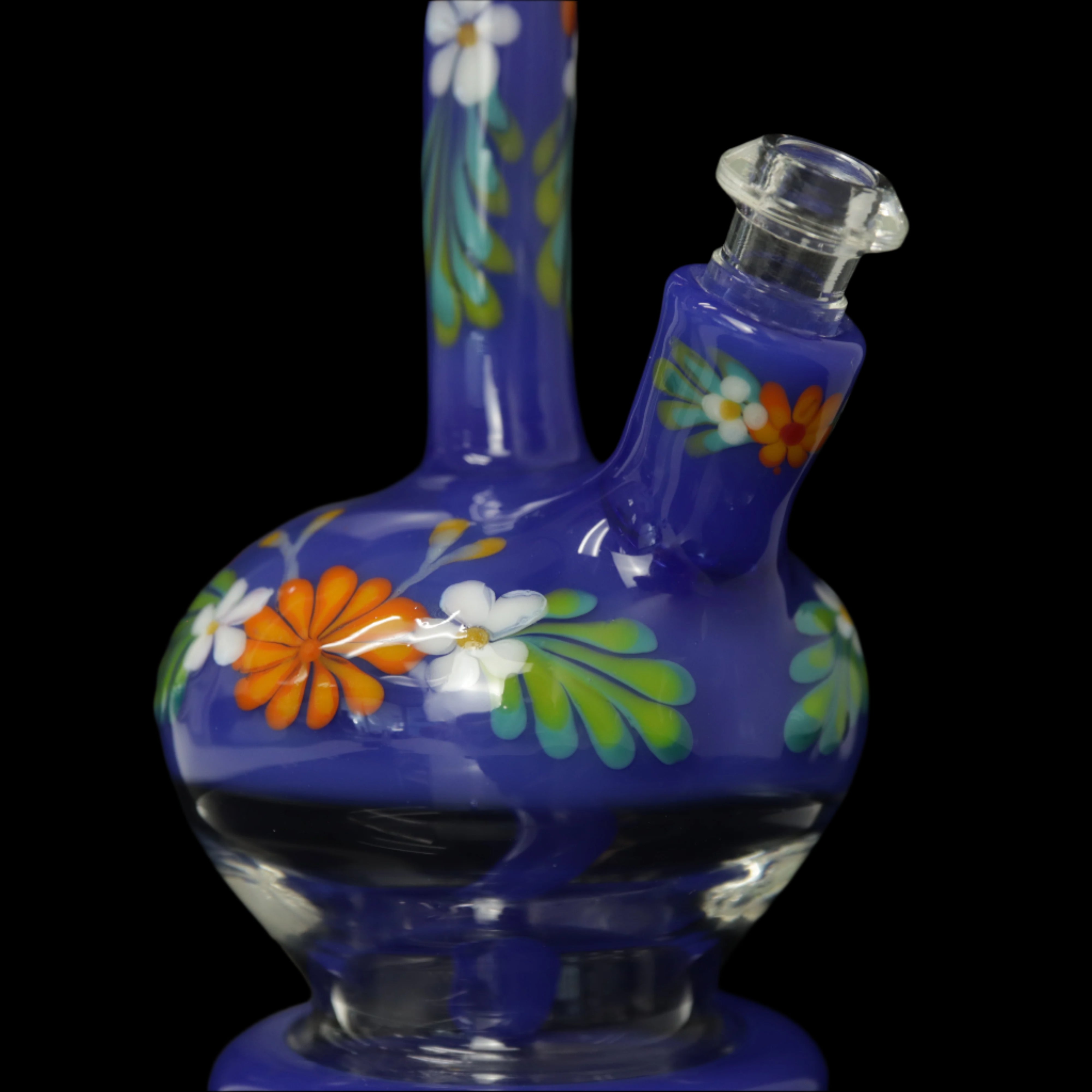 Floral Vase Tube by Sarita Glass